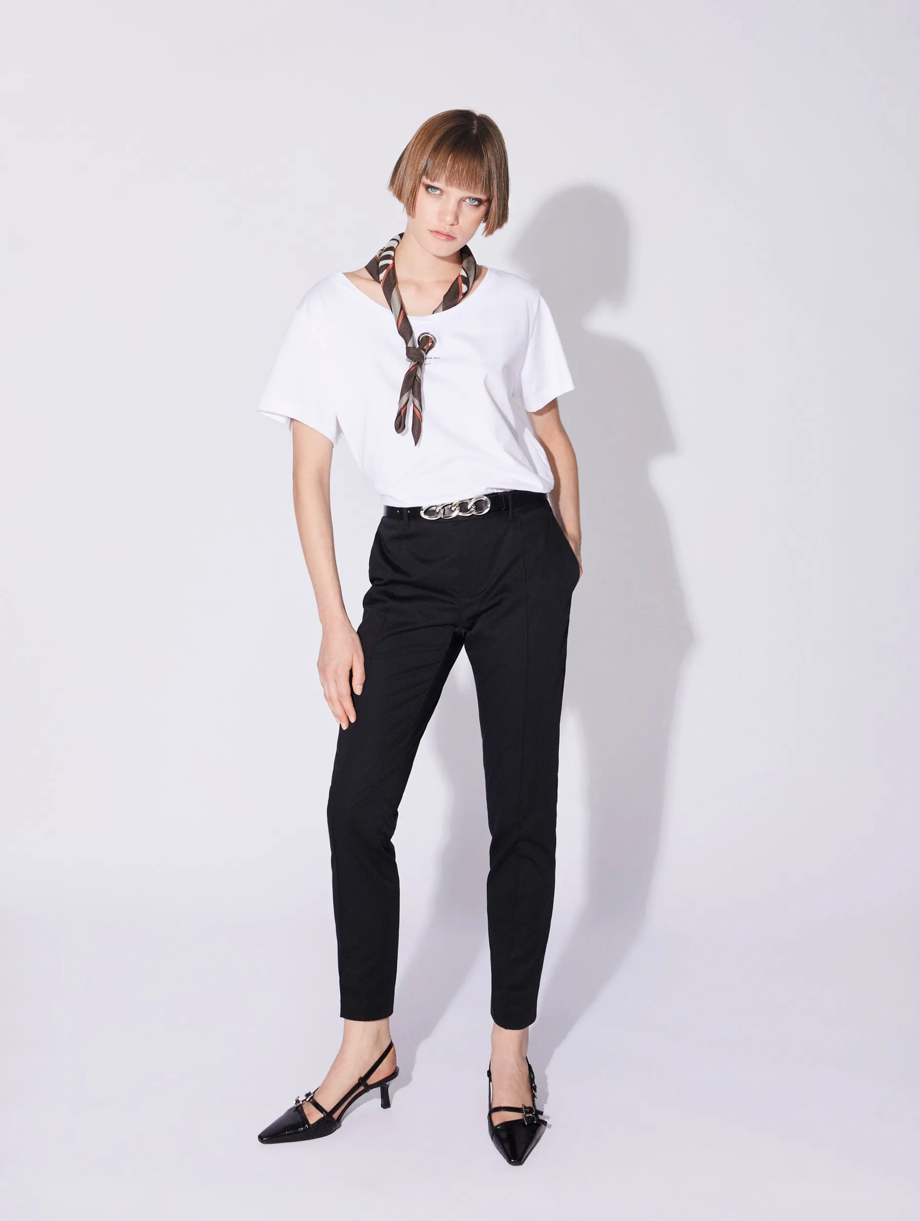 Tee-shirt manches courtes en jersey de coton blanc sold by Barbara Bui product image thumbnail 3