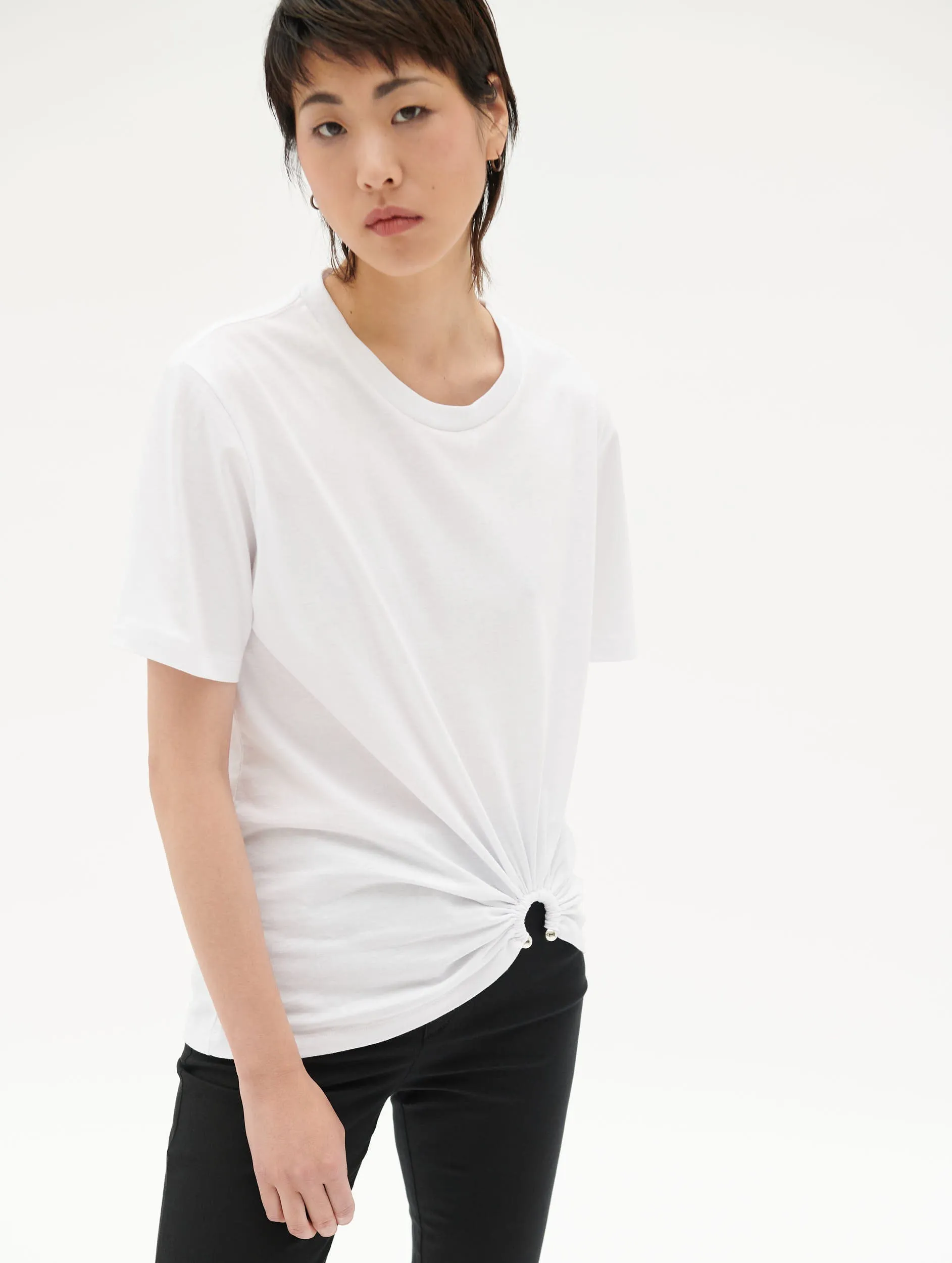 Tee-shirt en jersey de coton blanc détail bijou sold by Barbara Bui product image thumbnail 3