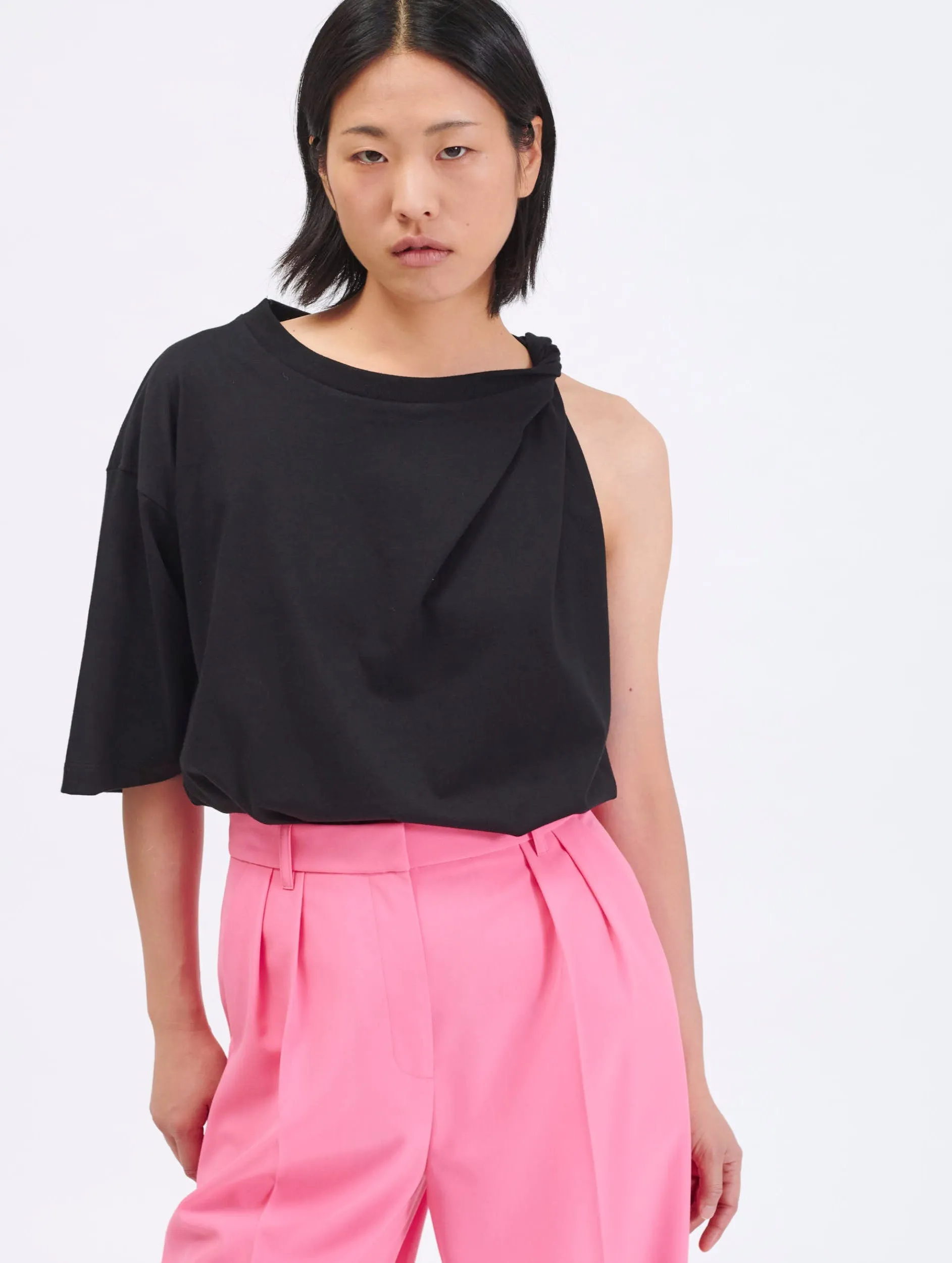 Tee-shirt en jersey de coton bord roulotté sold by Barbara Bui