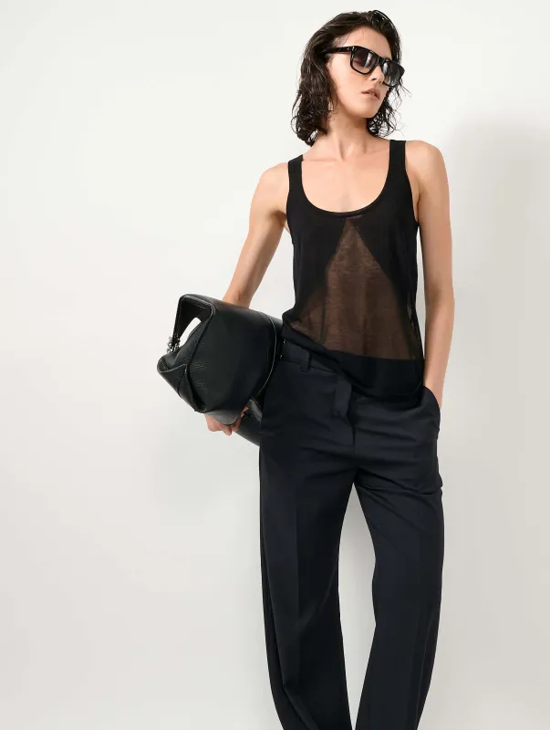 Débardeur en maille extrafine noir sold by Barbara Bui