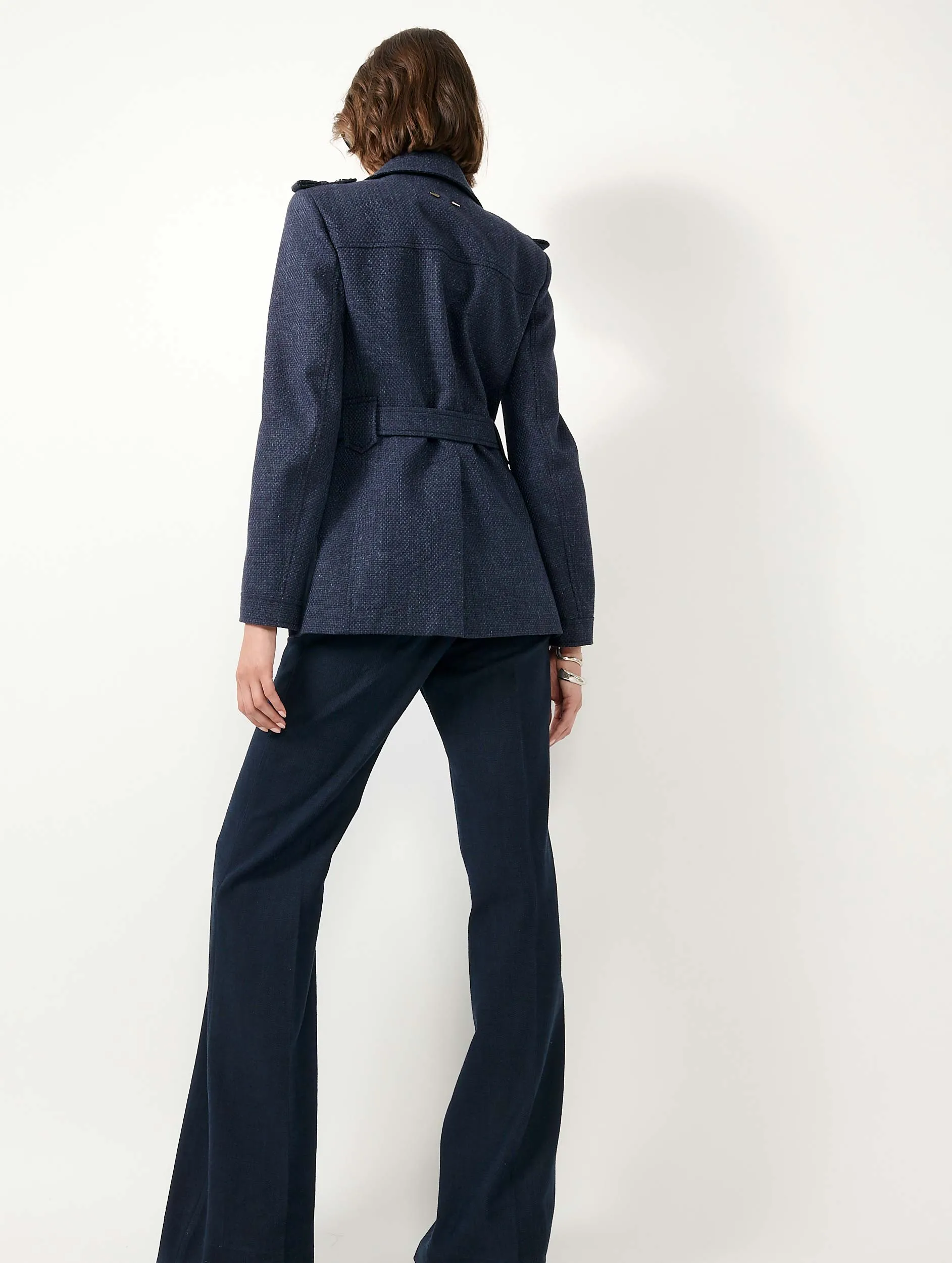 Veste saharienne en natté navy sold by Barbara Bui product image thumbnail 2