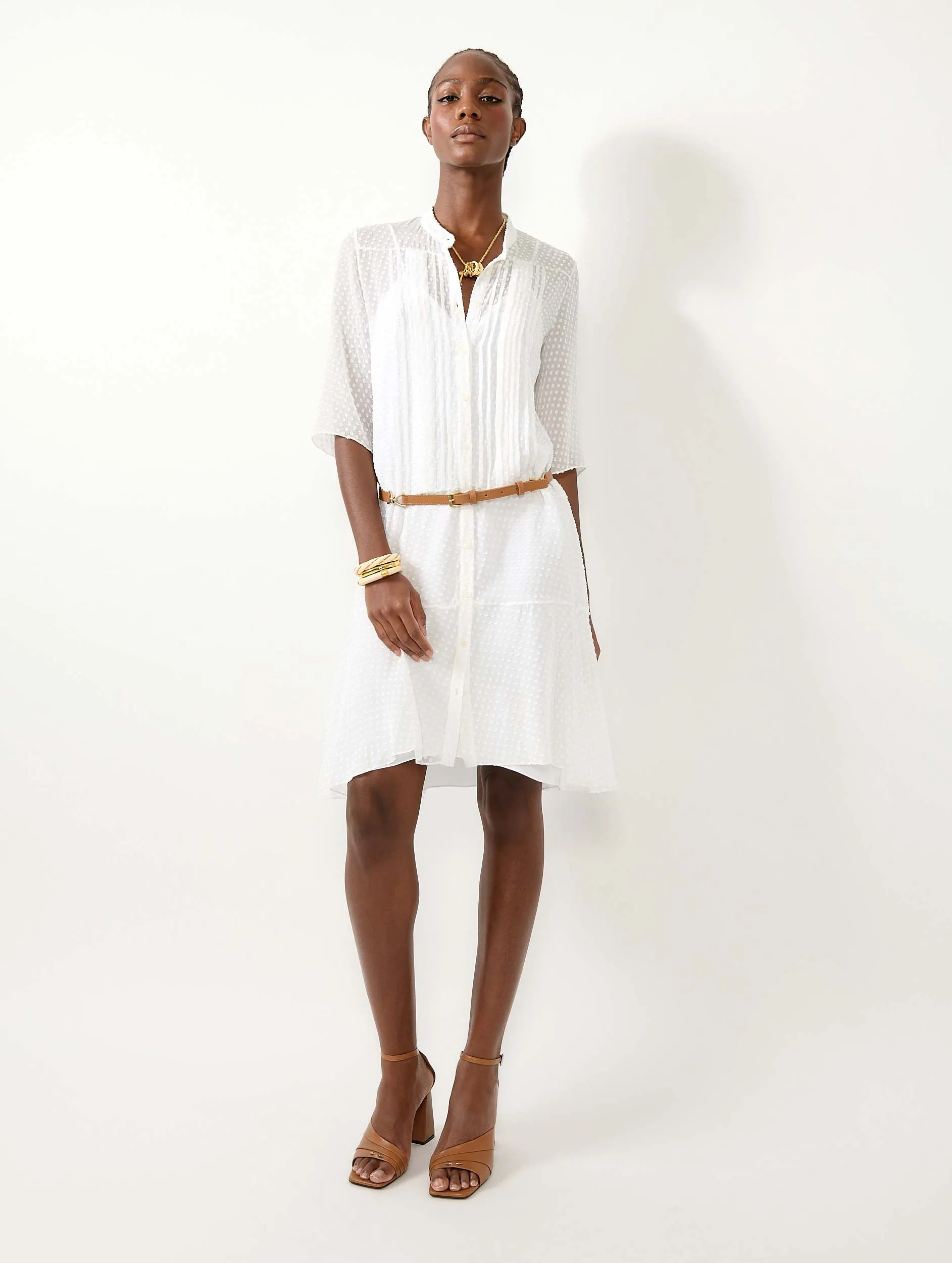 Robe en soie plumetis blanche sold by Barbara Bui product image thumbnail 2