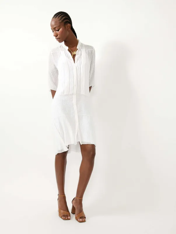 Robe en soie plumetis blanche made by Barbara Bui
