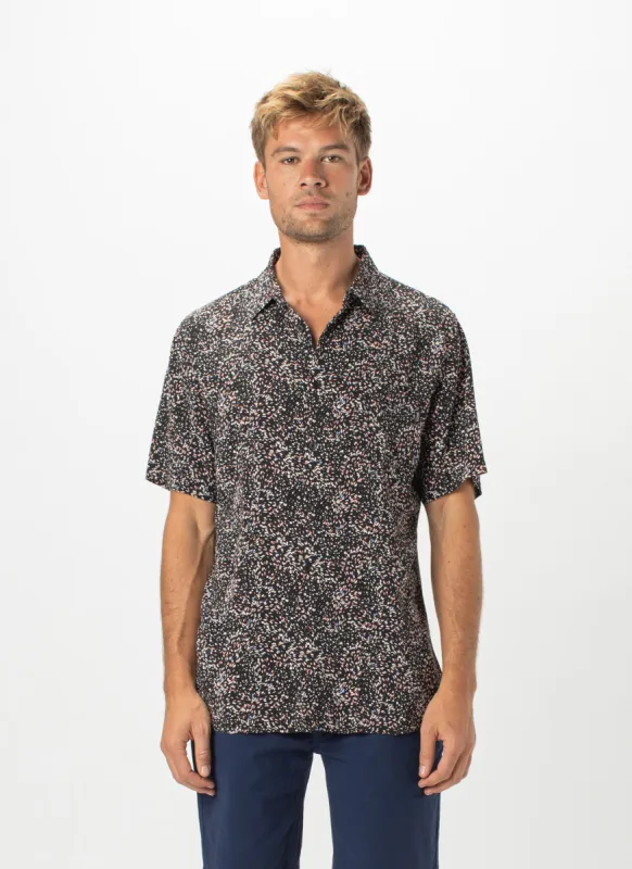 Holiday Short-Sleeve Shirt Black Ditzy sold by Barney Cools