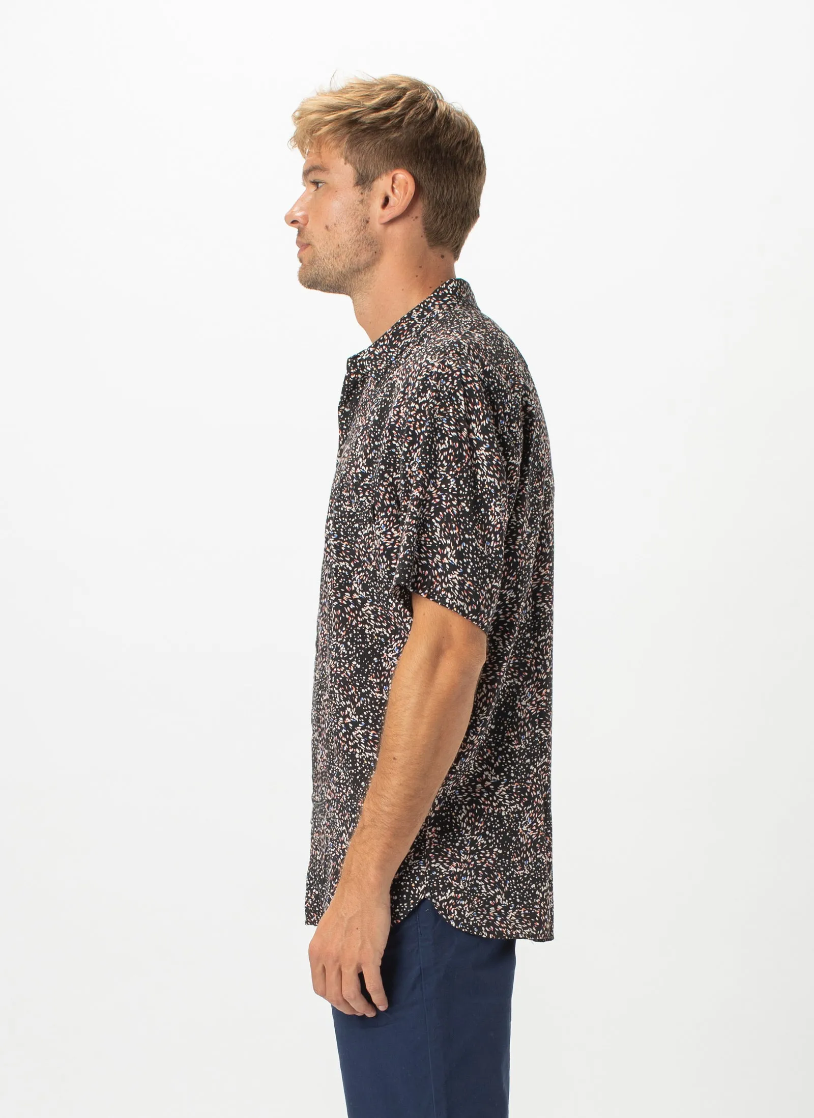 Holiday Short-Sleeve Shirt Black Ditzy sold by Barney Cools product image thumbnail 4