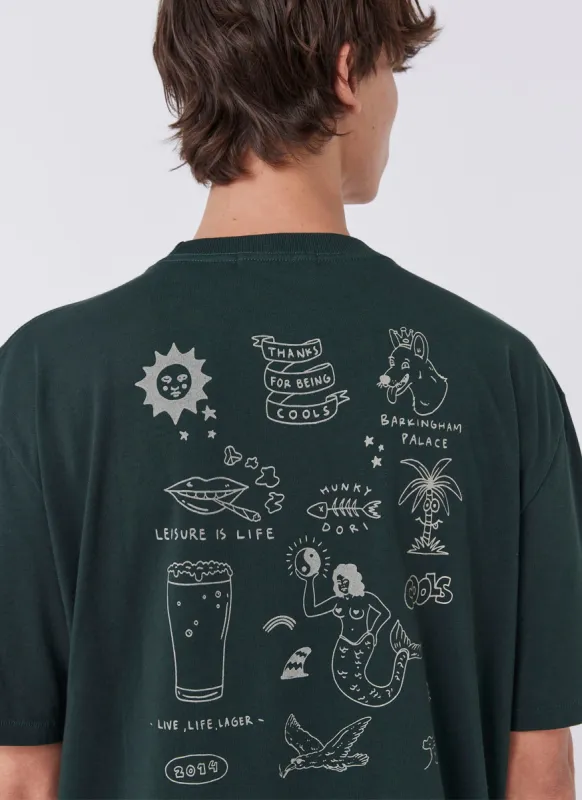 Leisure Life Homie Tee Forest sold by Barney Cools