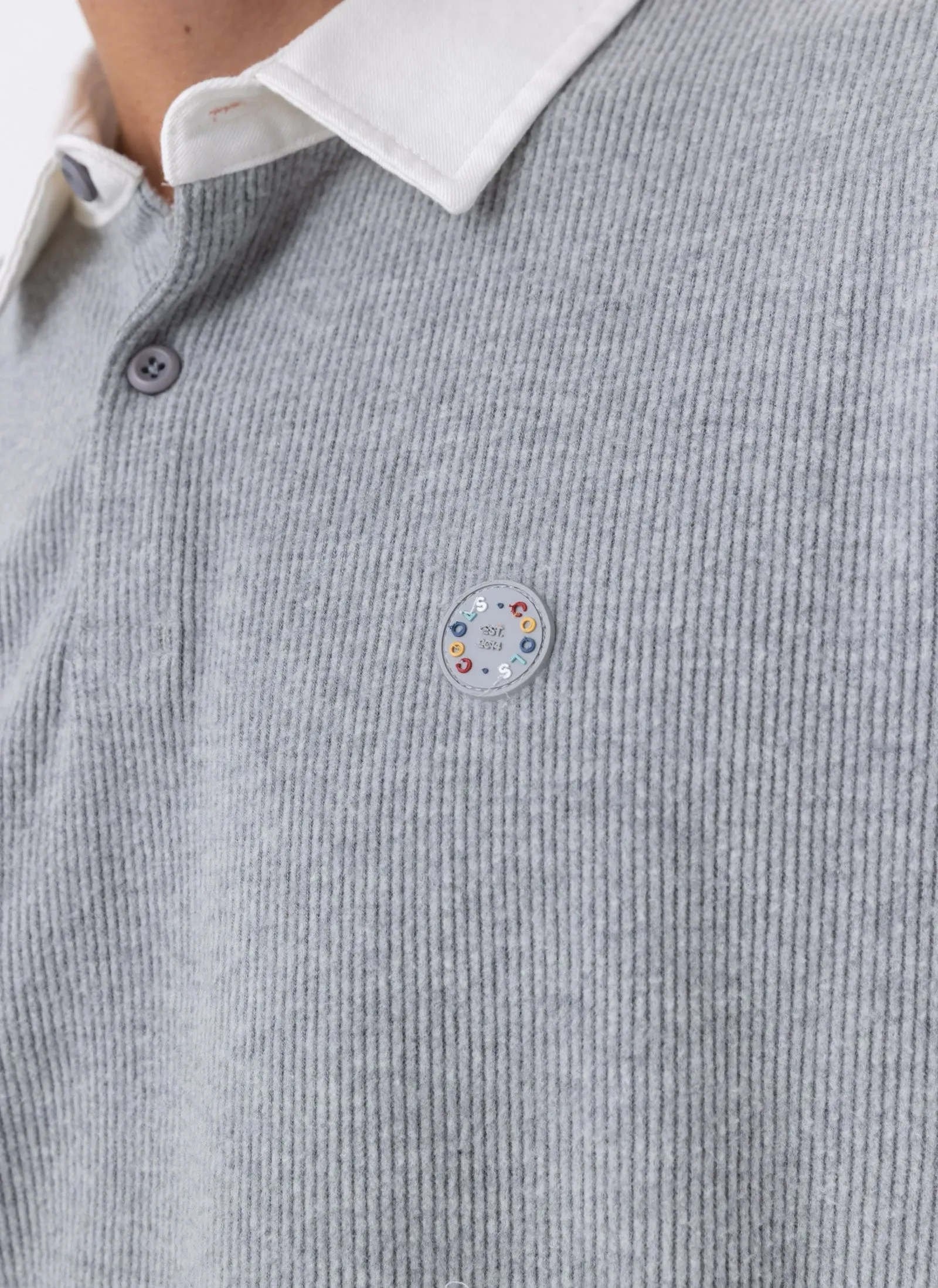 Badge Rib Rugby Grey Melange sold by Barney Cools product image thumbnail 2