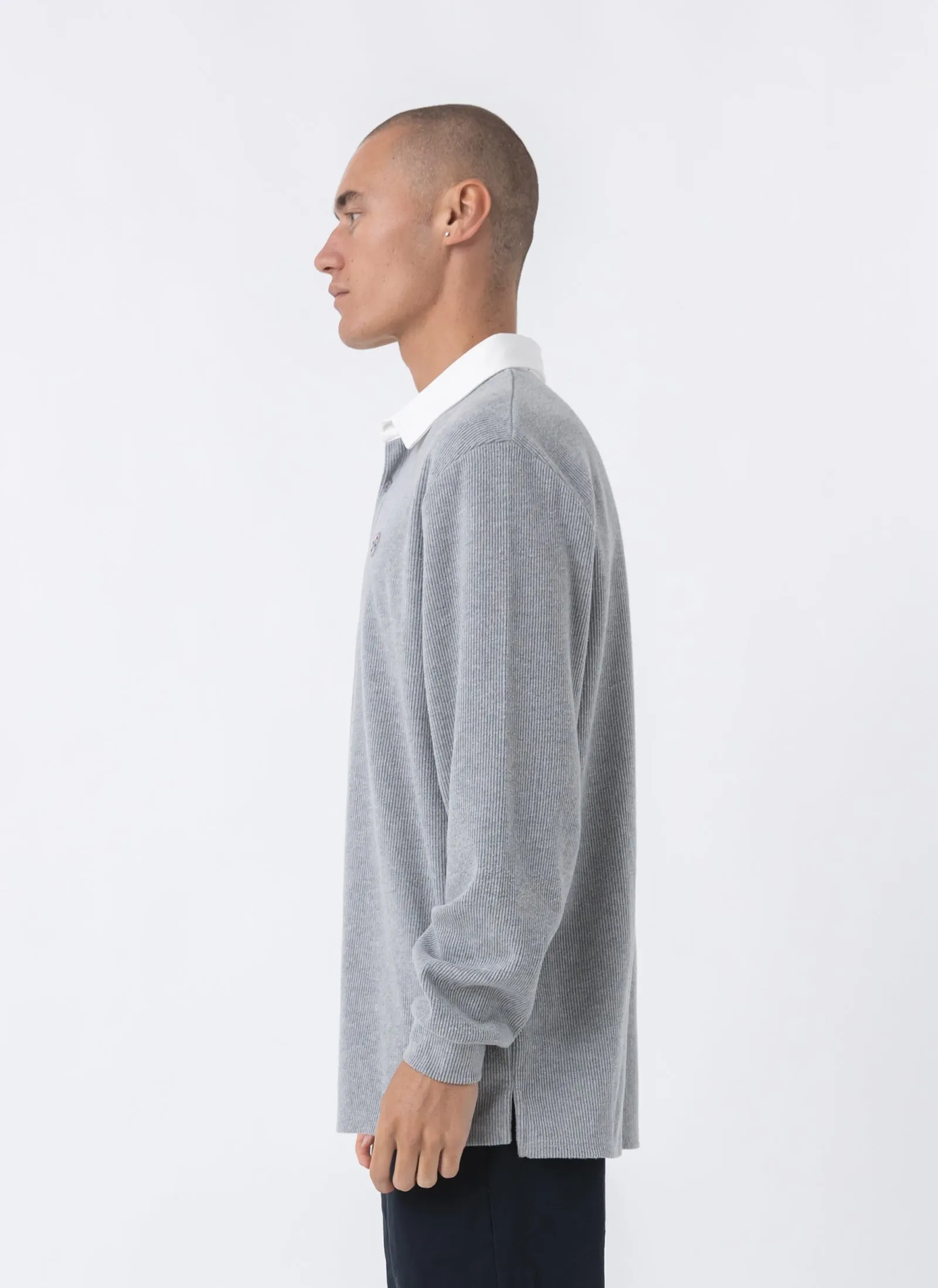 Badge Rib Rugby Grey Melange sold by Barney Cools product image thumbnail 4