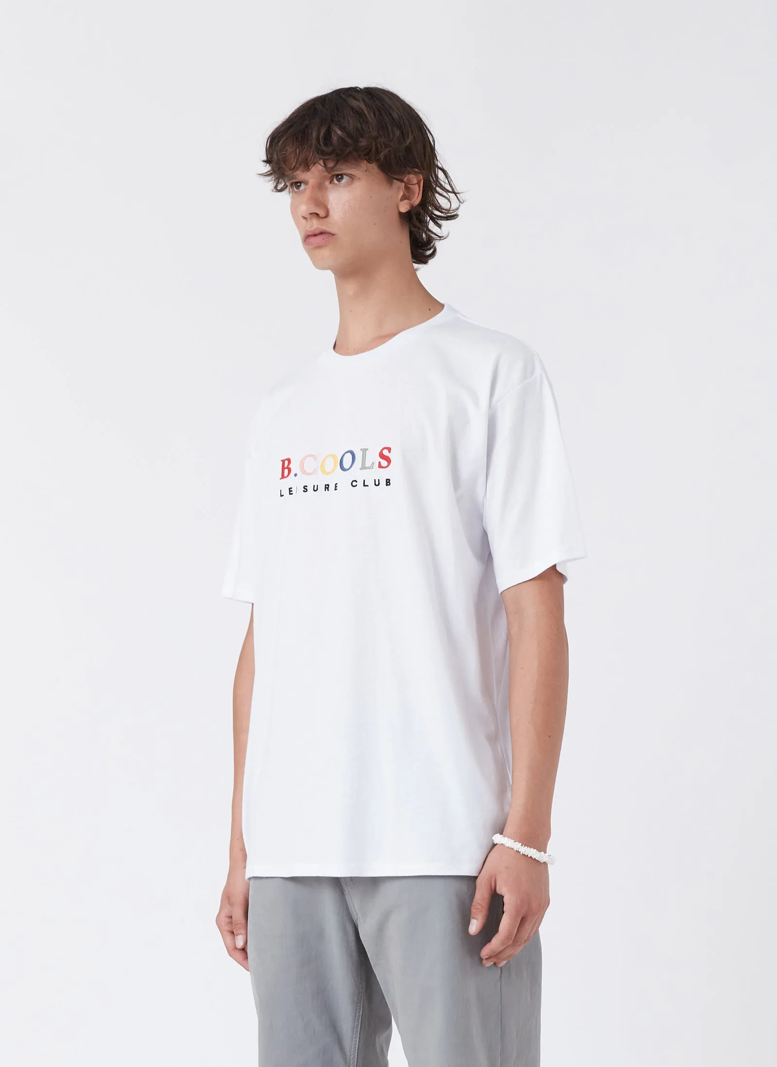 Leisure Club Tee White sold by Barney Cools product image thumbnail 3