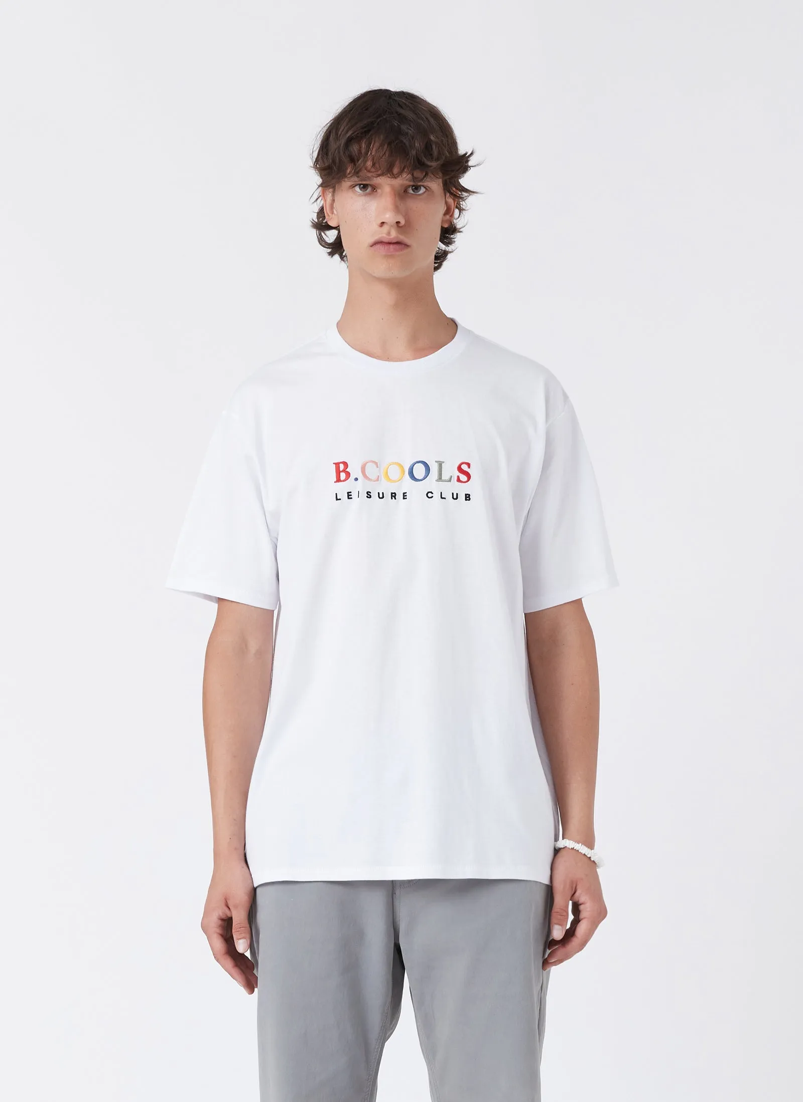 Leisure Club Tee White sold by Barney Cools