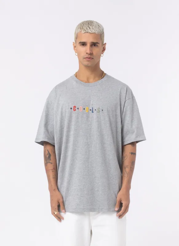 90s Homie Tee Grey Melange sold by Barney Cools