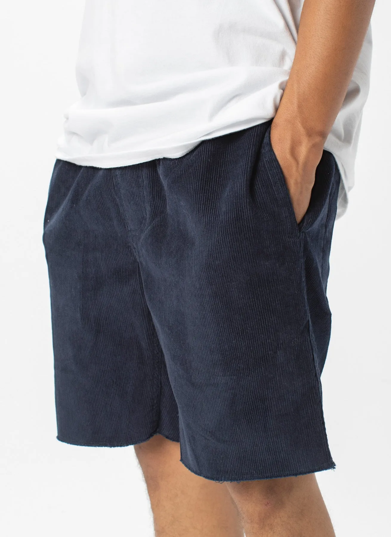 B.Relaxed Short Navy Corduroy sold by Barney Cools