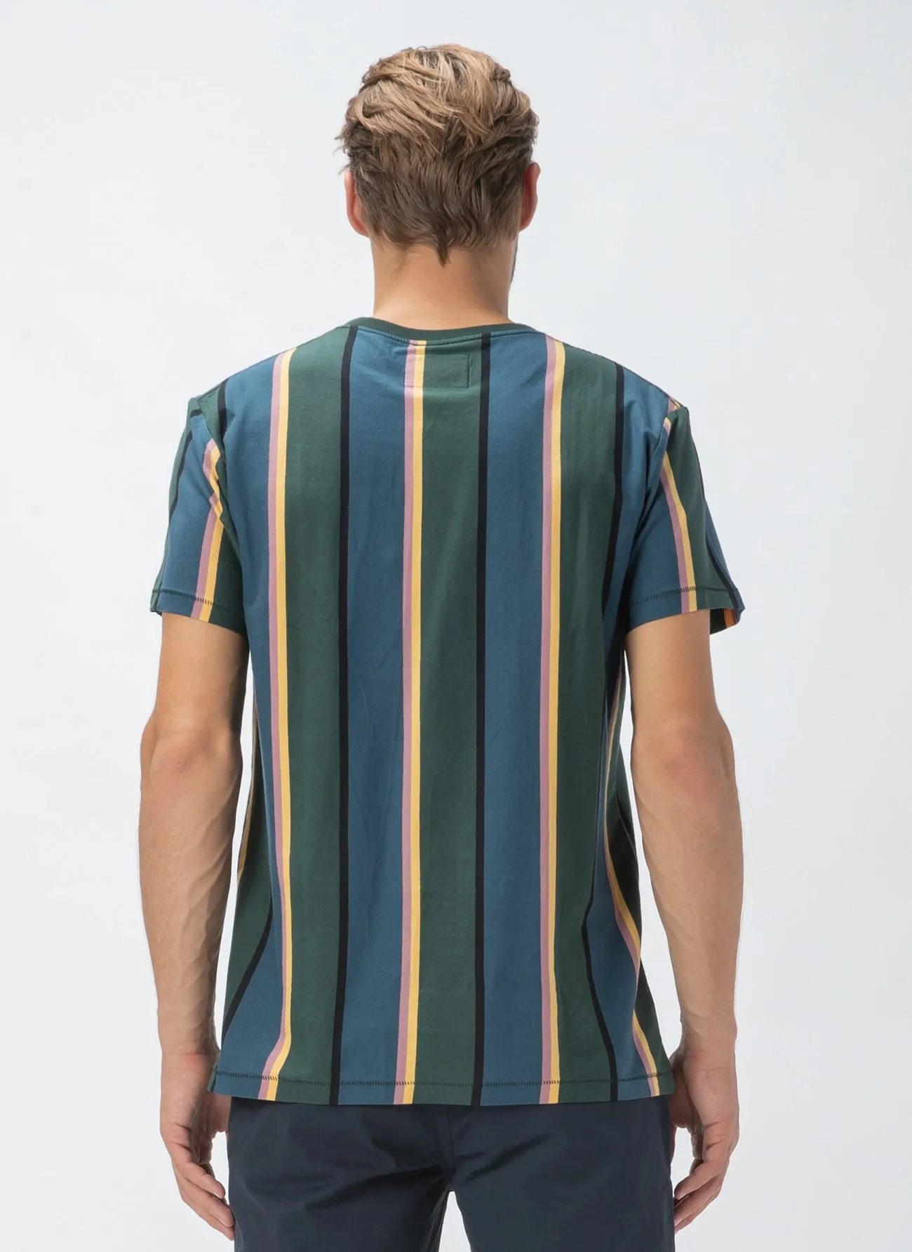 B.Cools Script Tee Forest Vert Stripe sold by Barney Cools product image thumbnail 5