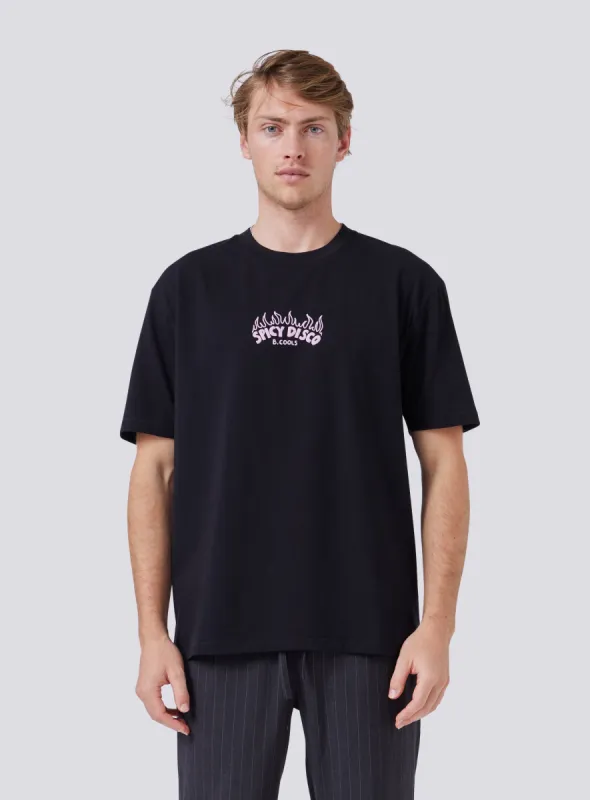 Spicy Disco Tee Black made by Barney Cools