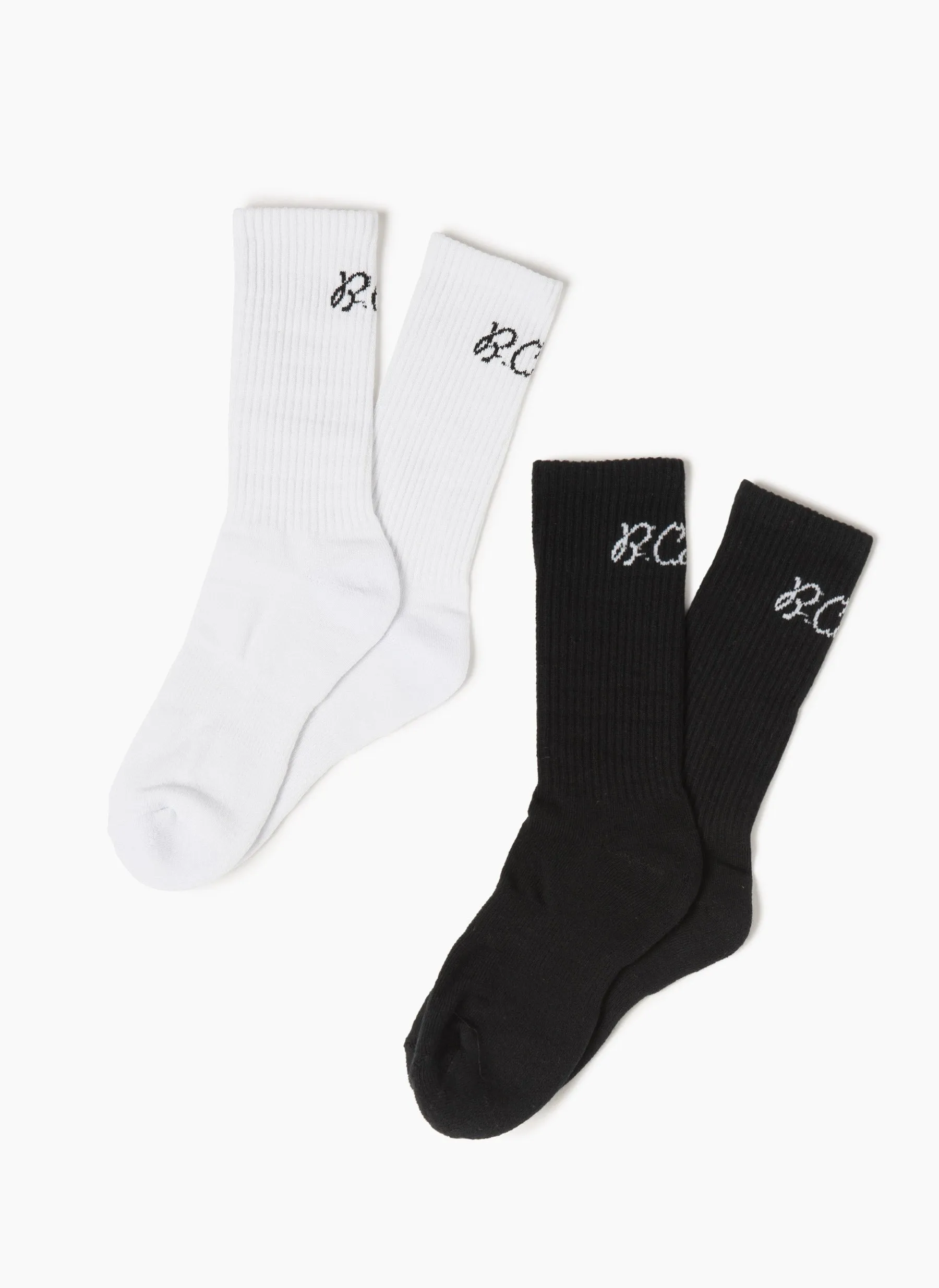 2-Pack Socks Black/White sold by Barney Cools