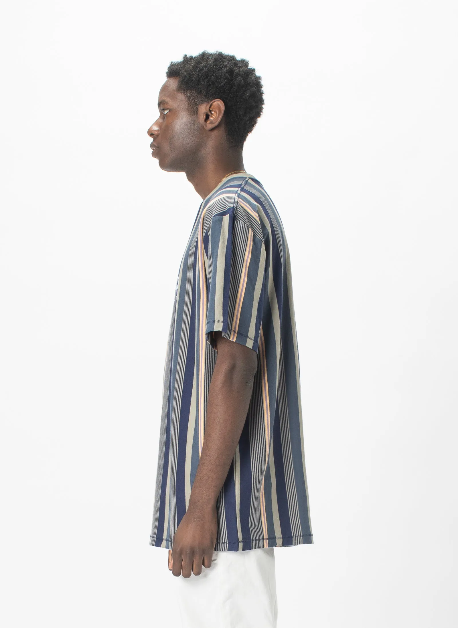 Leisure Club Tee Sage Stripe sold by Barney Cools product image thumbnail 5