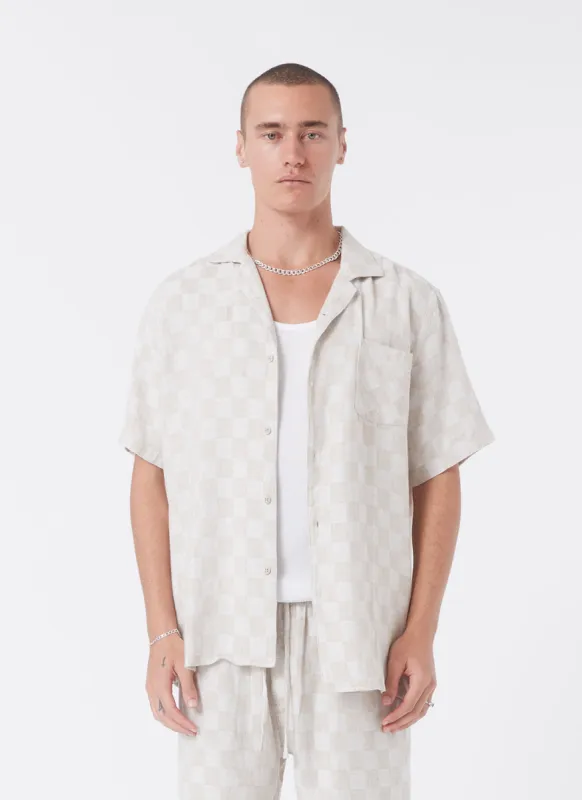 Resort Shirt Linen Checker sold by Barney Cools