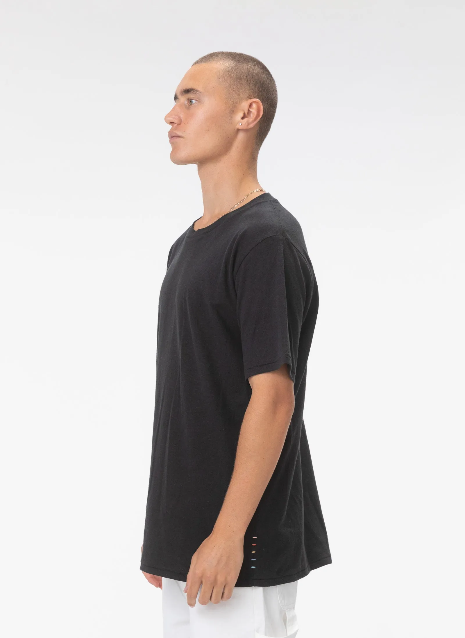 Lucia Linen Tee Black sold by Barney Cools product image thumbnail 4