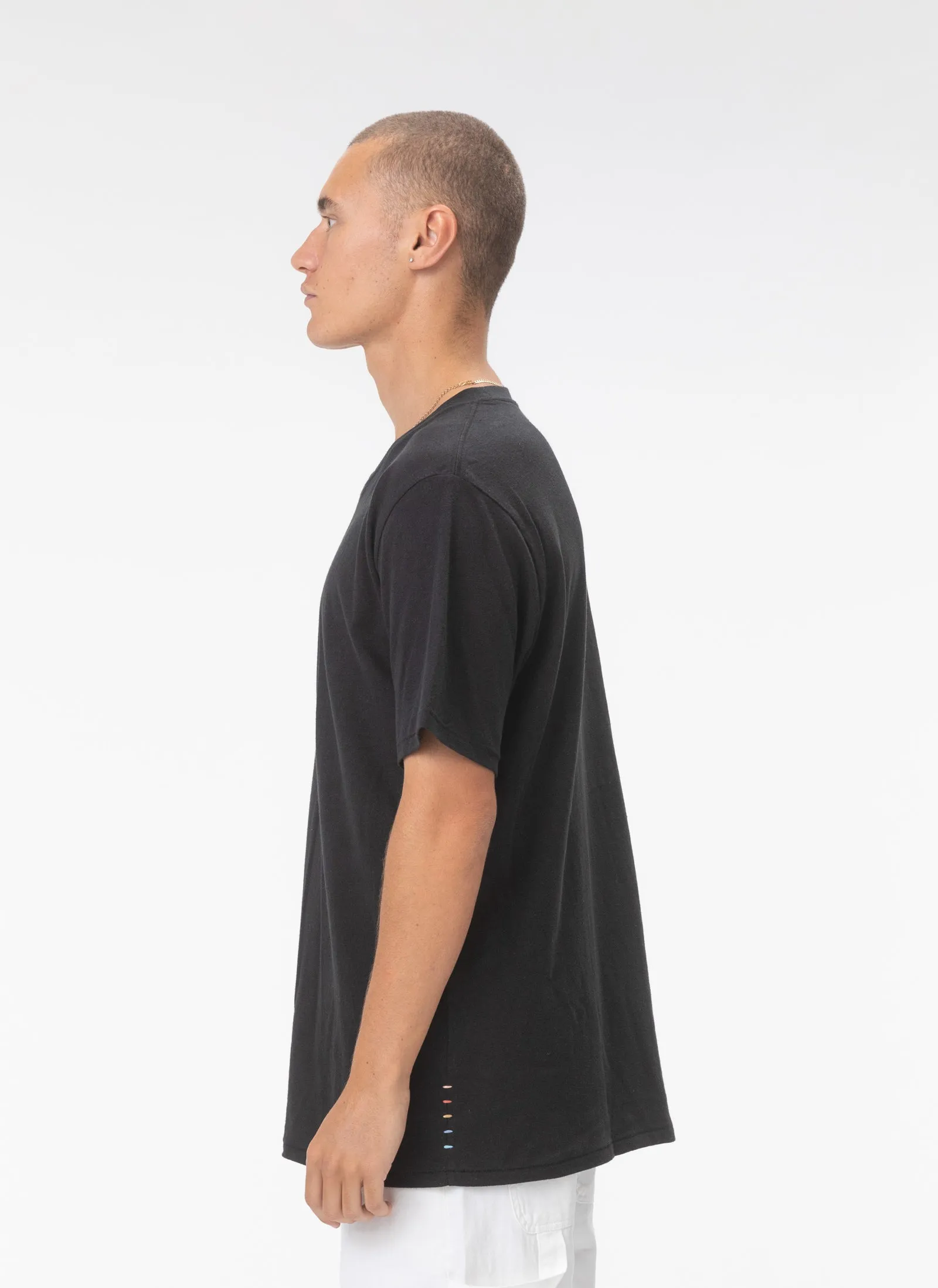 Lucia Linen Tee Black sold by Barney Cools product image thumbnail 3