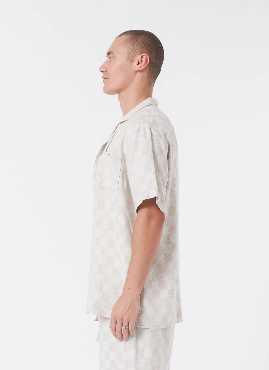 Resort Shirt Linen Checker sold by Barney Cools product image thumbnail 3