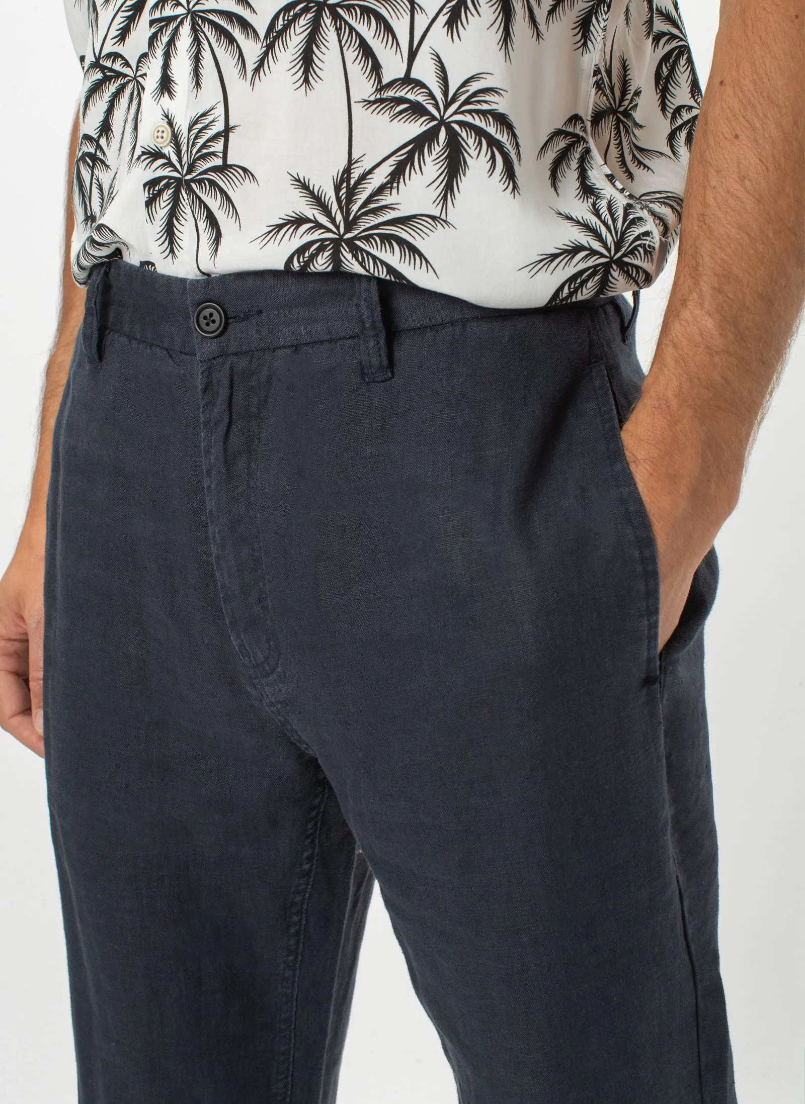 B.Relaxed Pant Navy Linen sold by Barney Cools product image thumbnail 2
