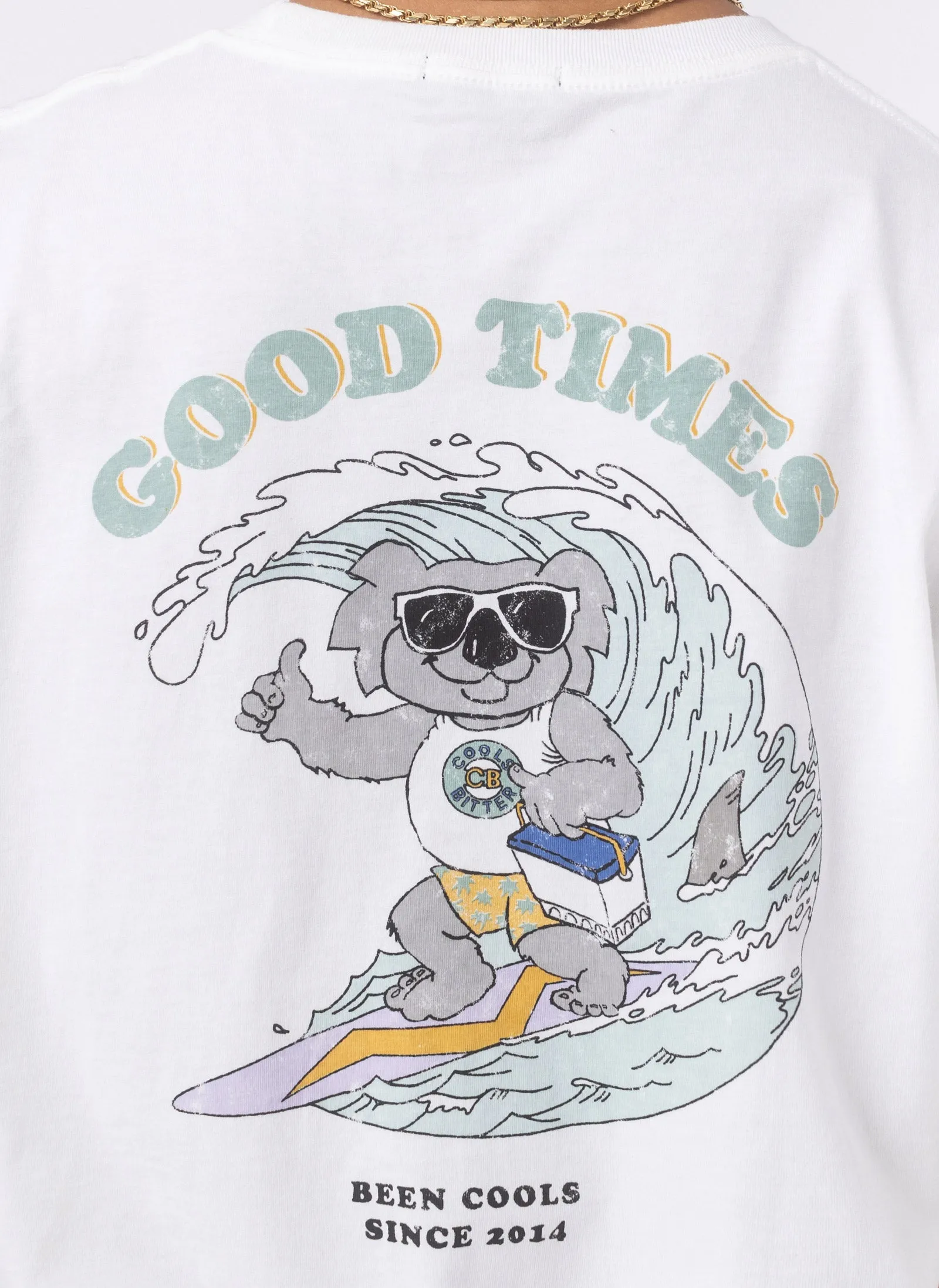Good Times Tee White sold by Barney Cools product image thumbnail 2