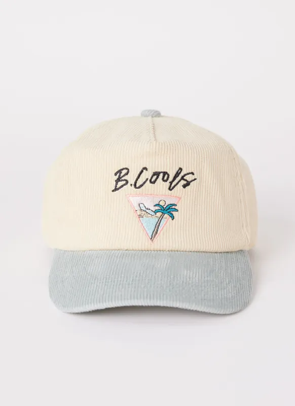 Poolside Cap Bone/Blue Cord sold by Barney Cools