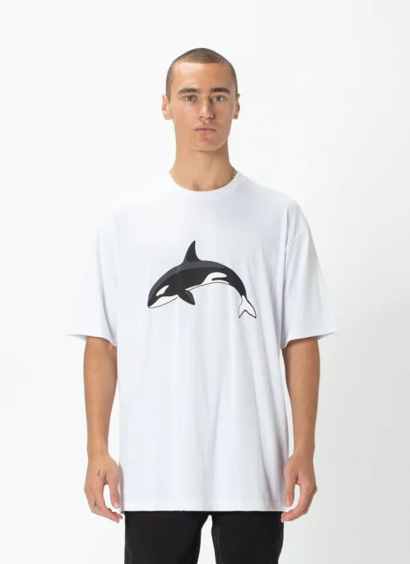 Orca Homie Tee White sold by Barney Cools