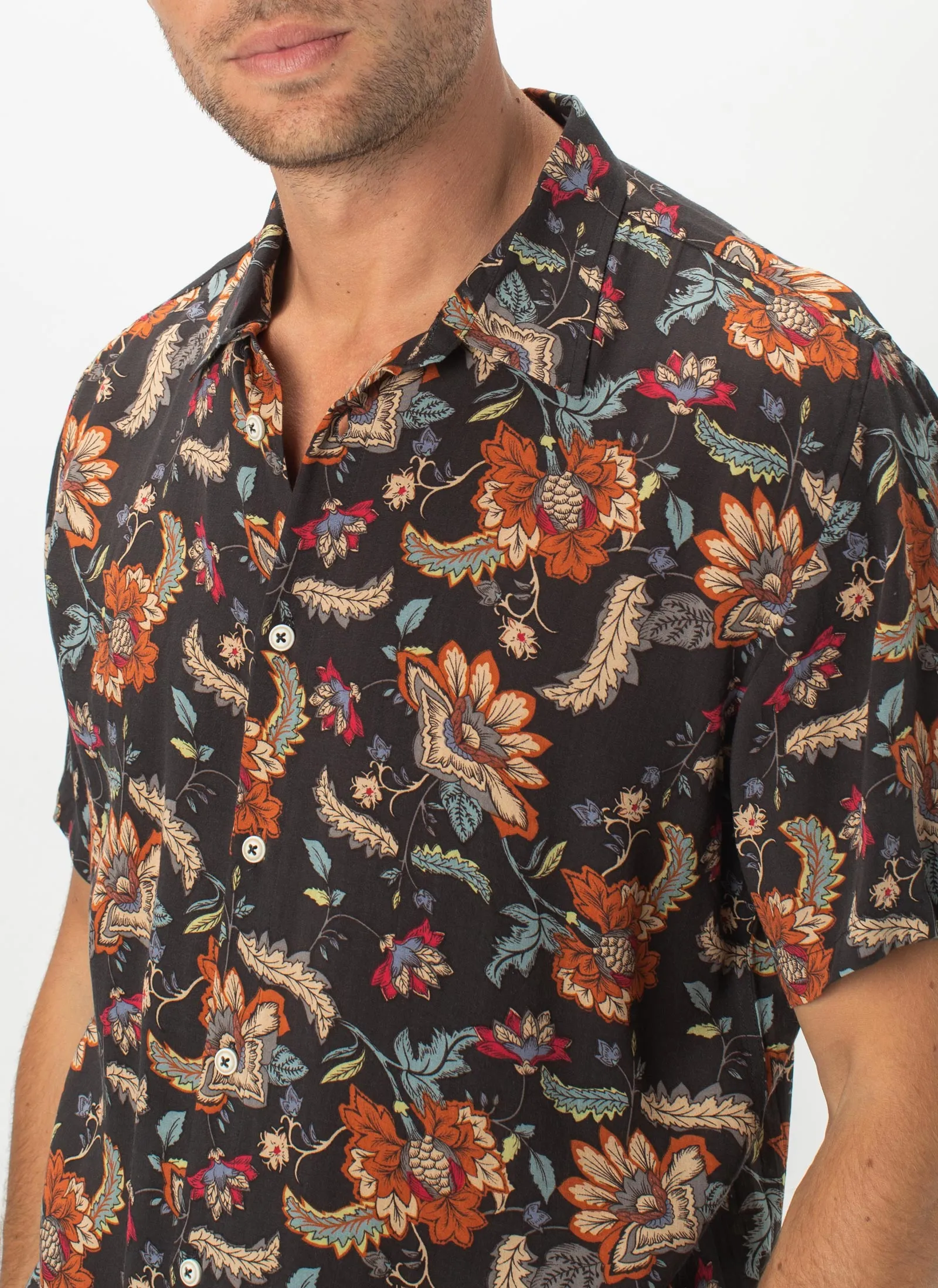 Holiday Short-Sleeve Shirt Black Boho sold by Barney Cools product image thumbnail 2