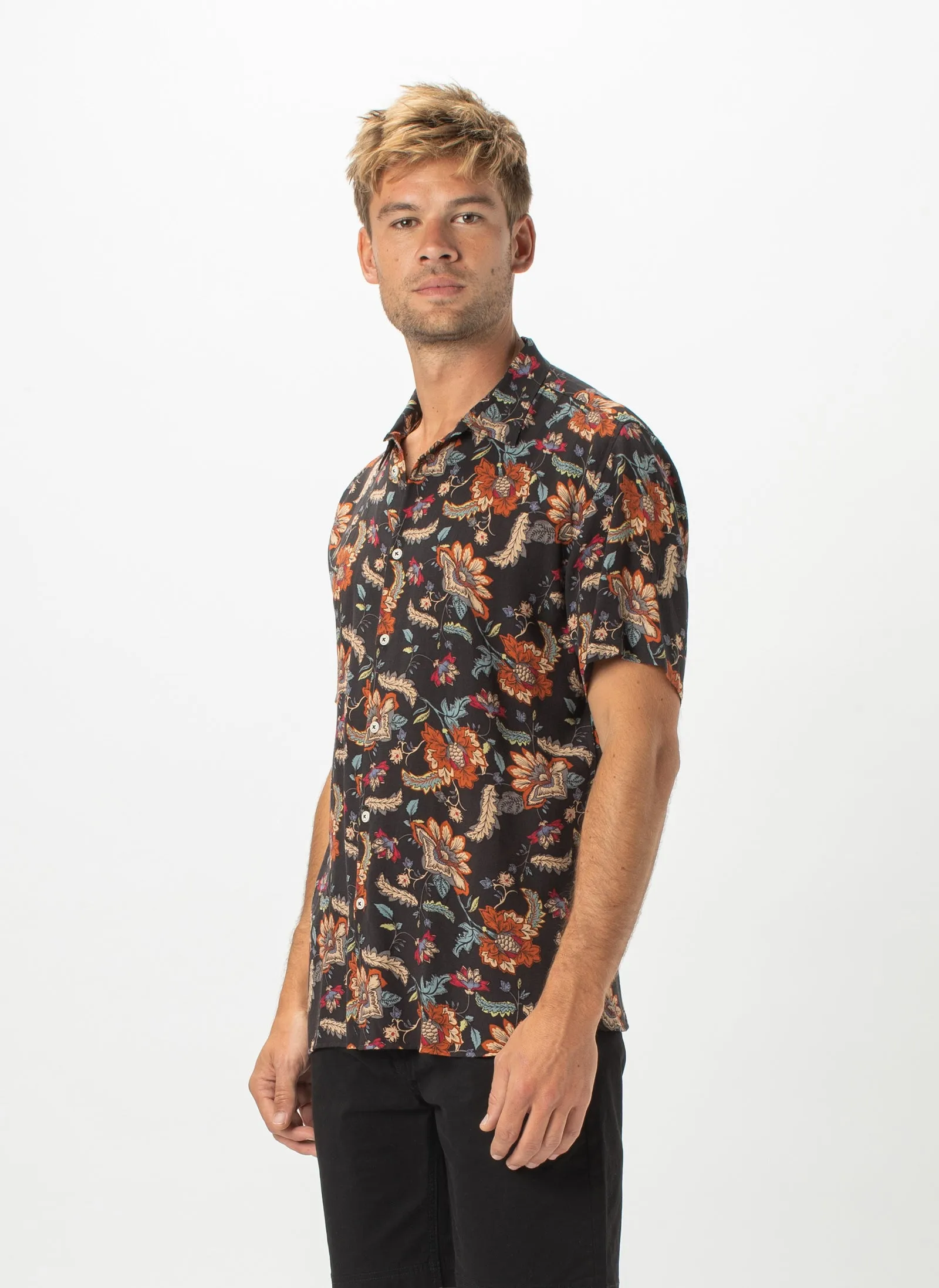 Holiday Short-Sleeve Shirt Black Boho sold by Barney Cools product image thumbnail 3