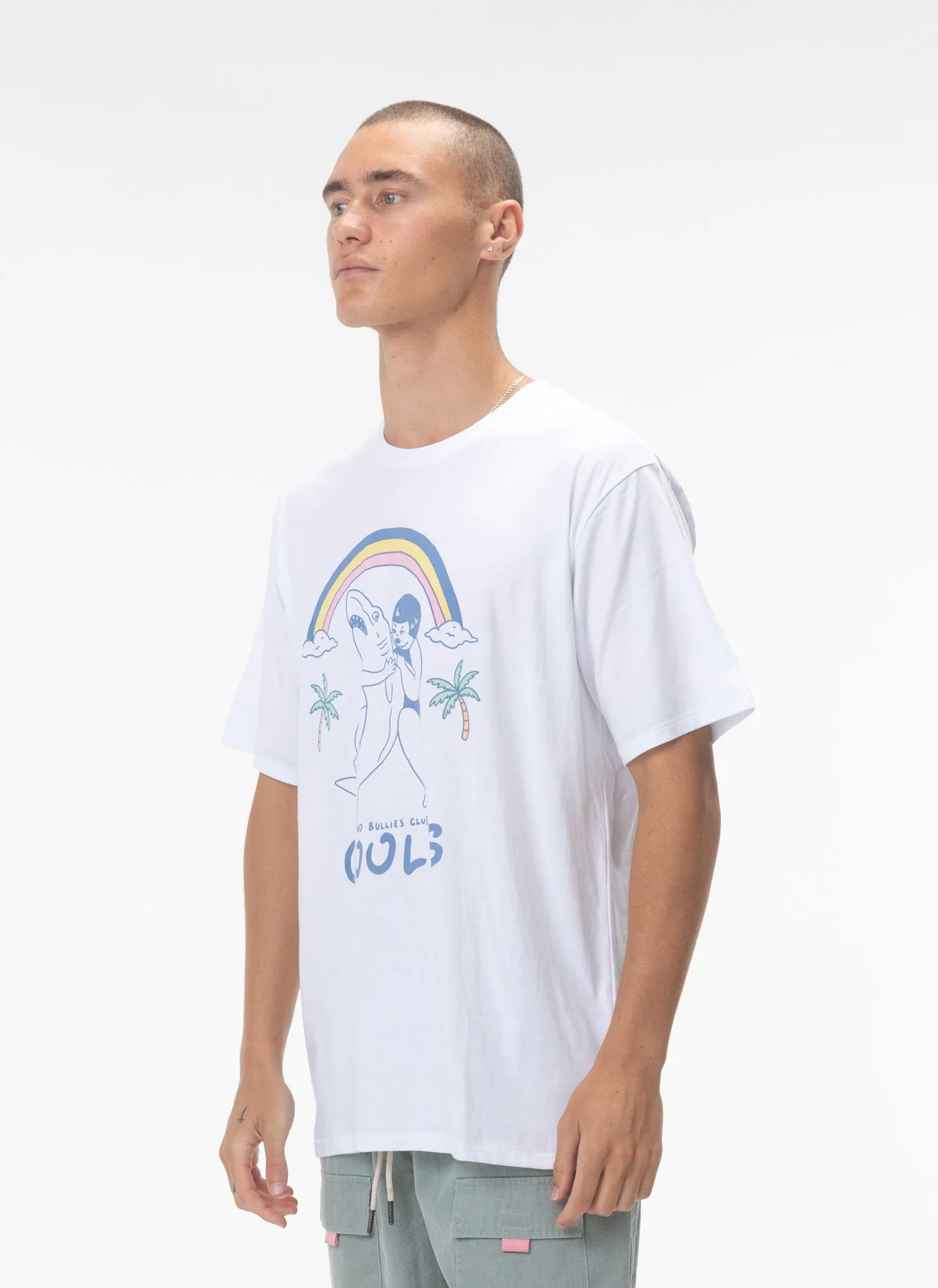 No Bullies Tee White sold by Barney Cools product image thumbnail 3