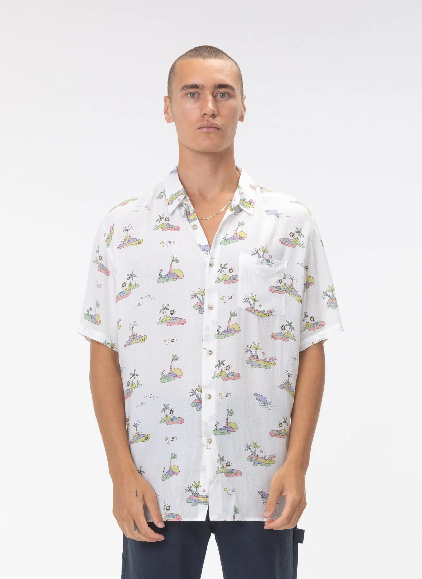 Holiday Shirt White Summer sold by Barney Cools
