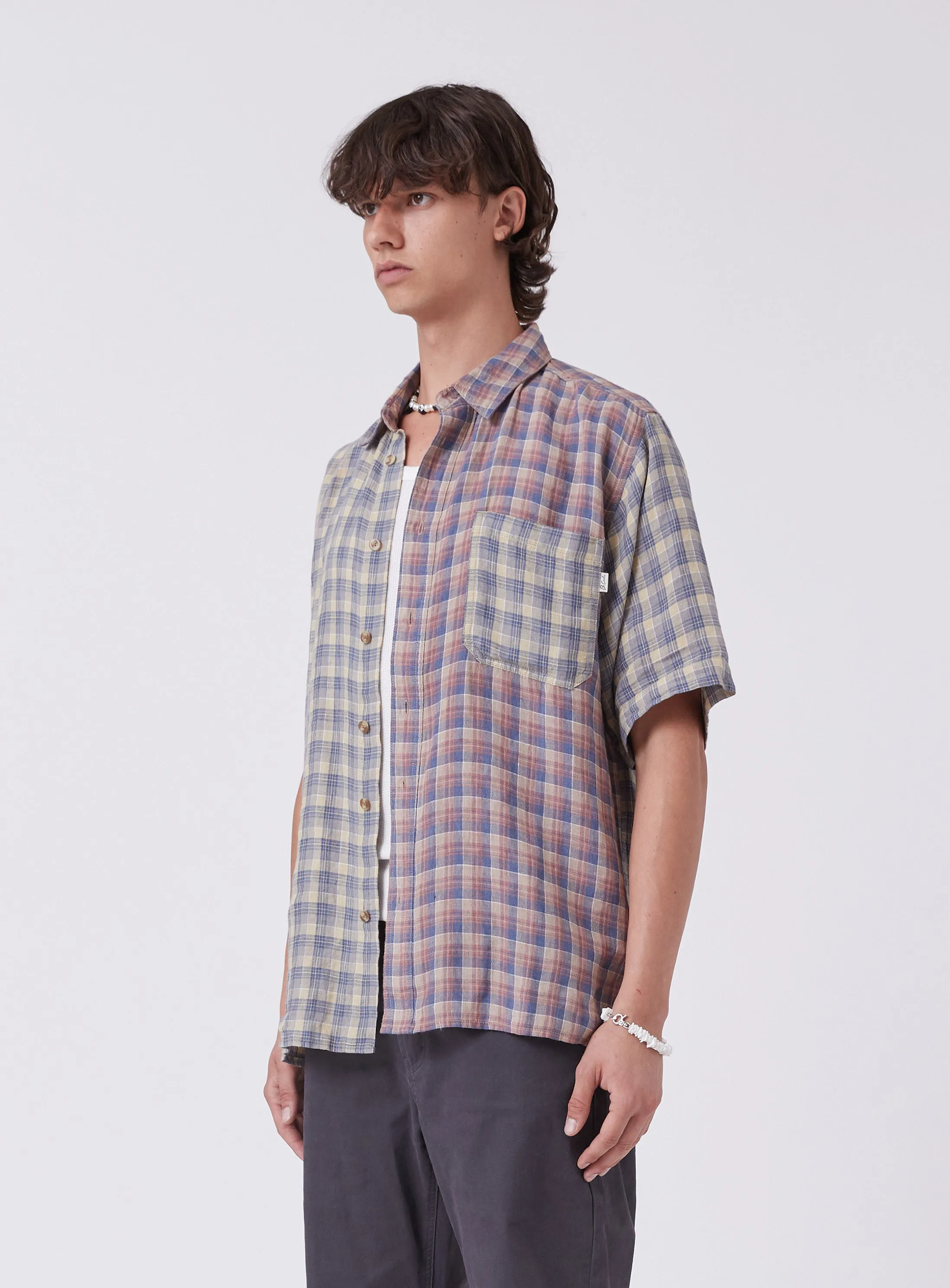 Homie Shirt Linen Plaid sold by Barney Cools product image thumbnail 4