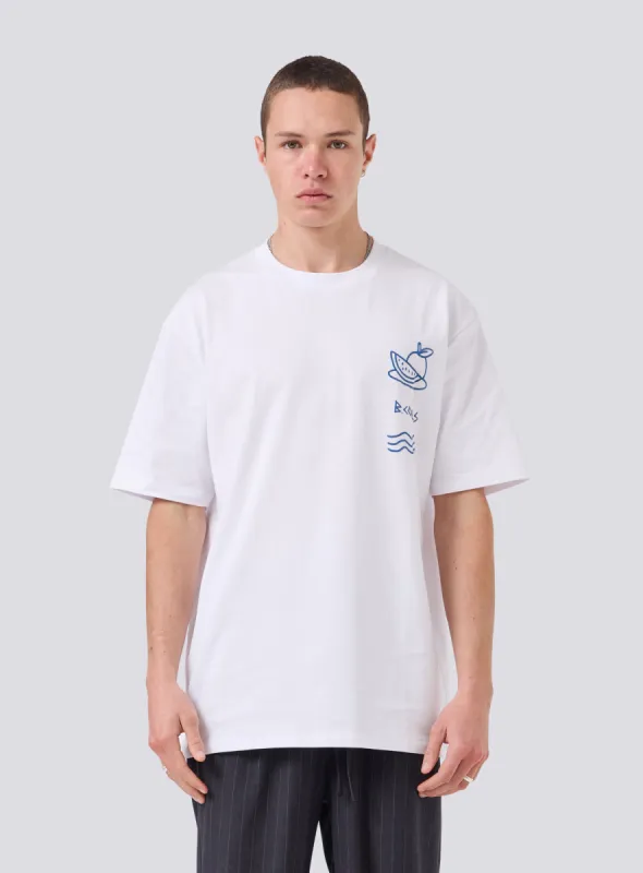 Greco Tee White sold by Barney Cools