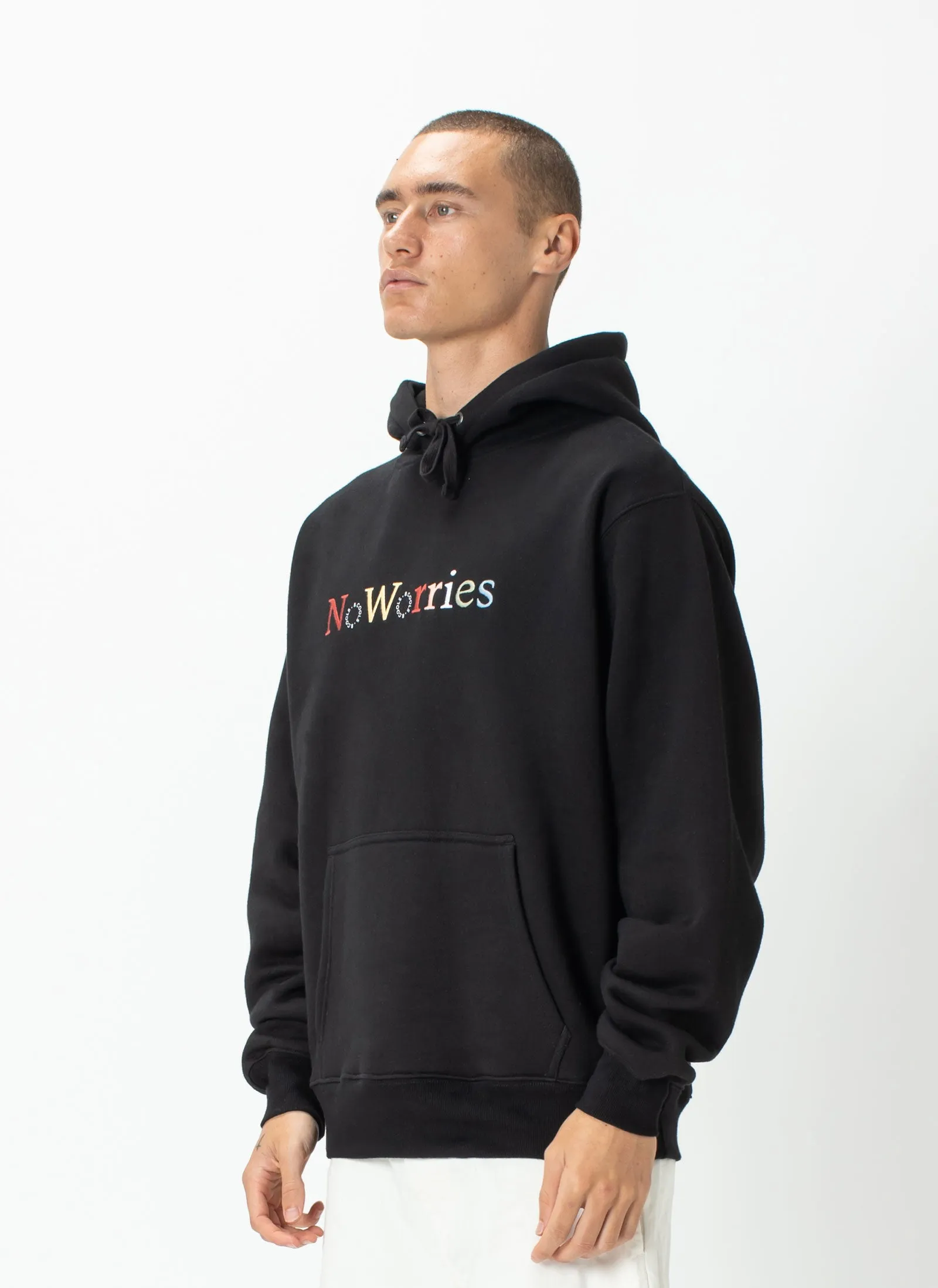 No Worries Hood Fleece Black sold by Barney Cools product image thumbnail 3