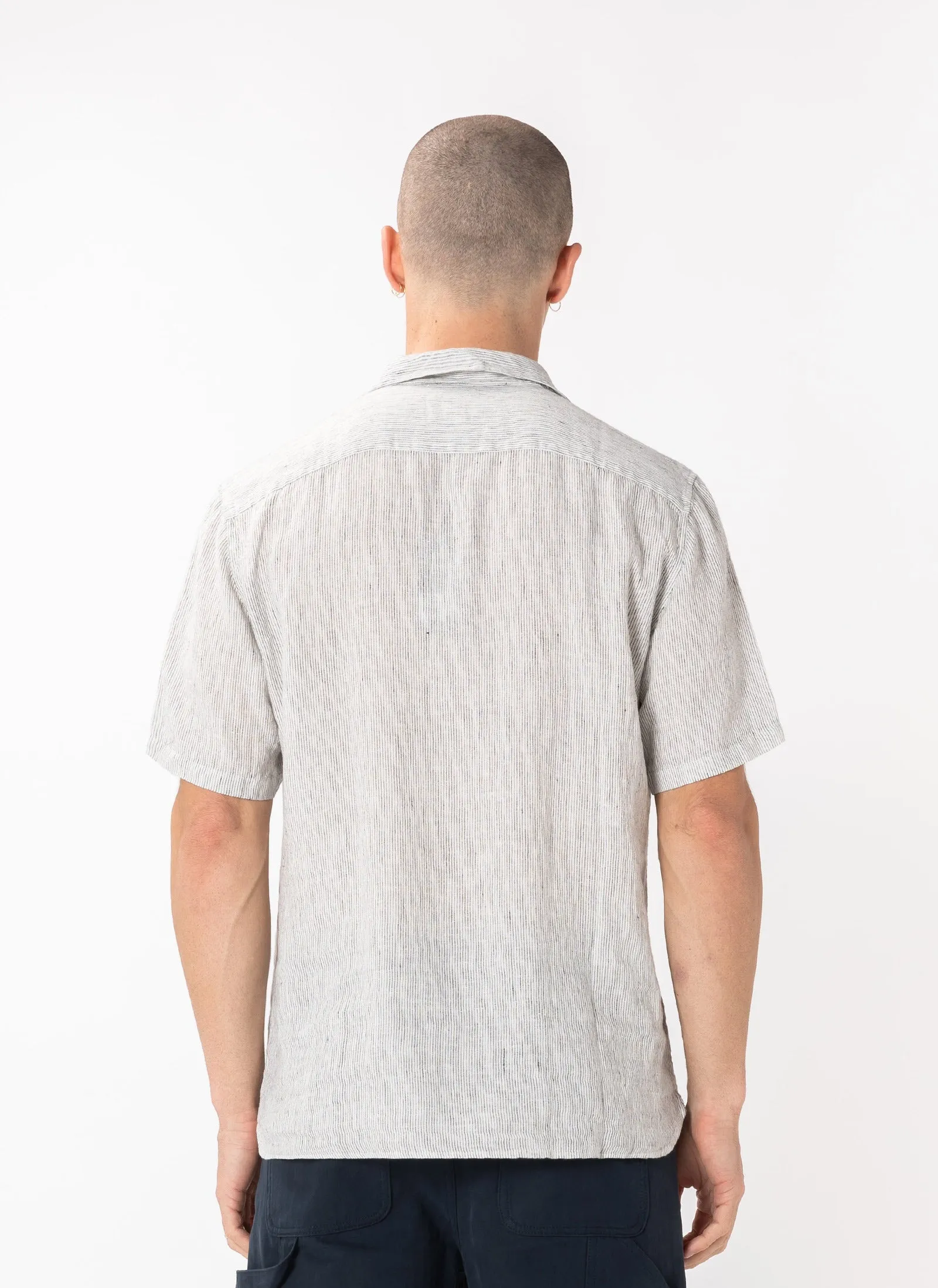 Holiday Linen Shirt White Stripe sold by Barney Cools product image thumbnail 5