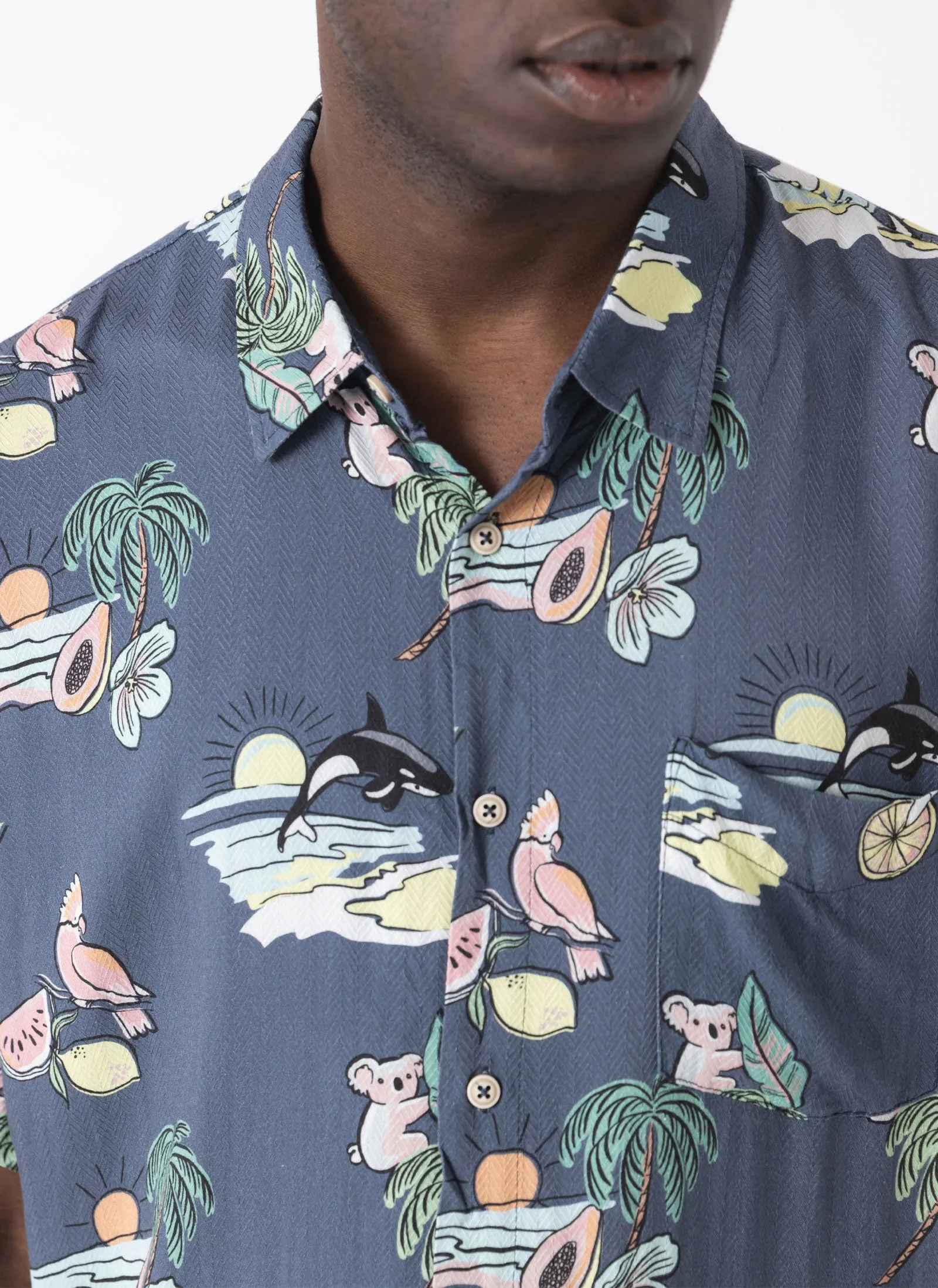 Holiday Shirt Navy Tropic sold by Barney Cools product image thumbnail 2