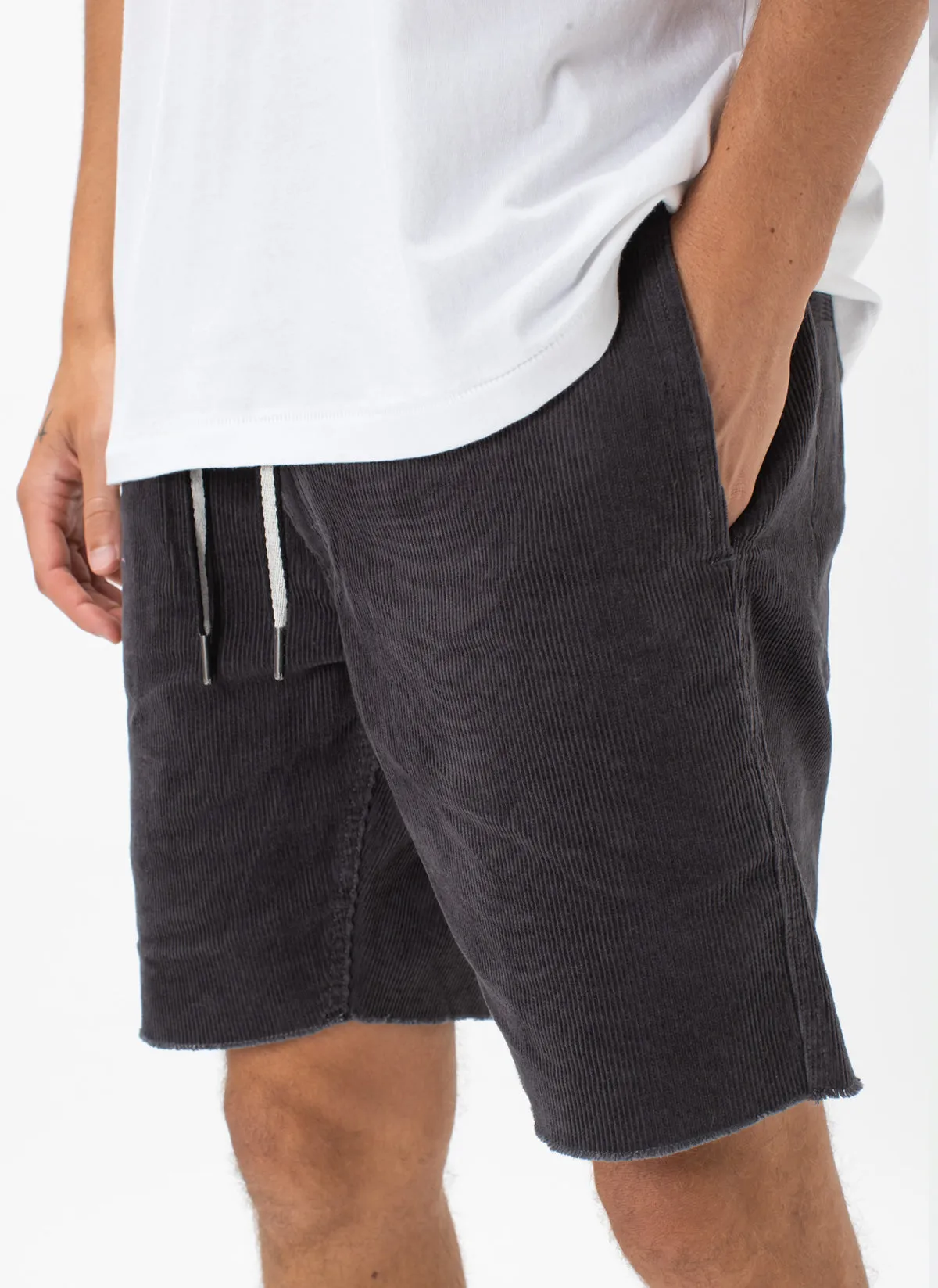 B.Relaxed Short Washed Black Corduroy sold by Barney Cools product image thumbnail 3