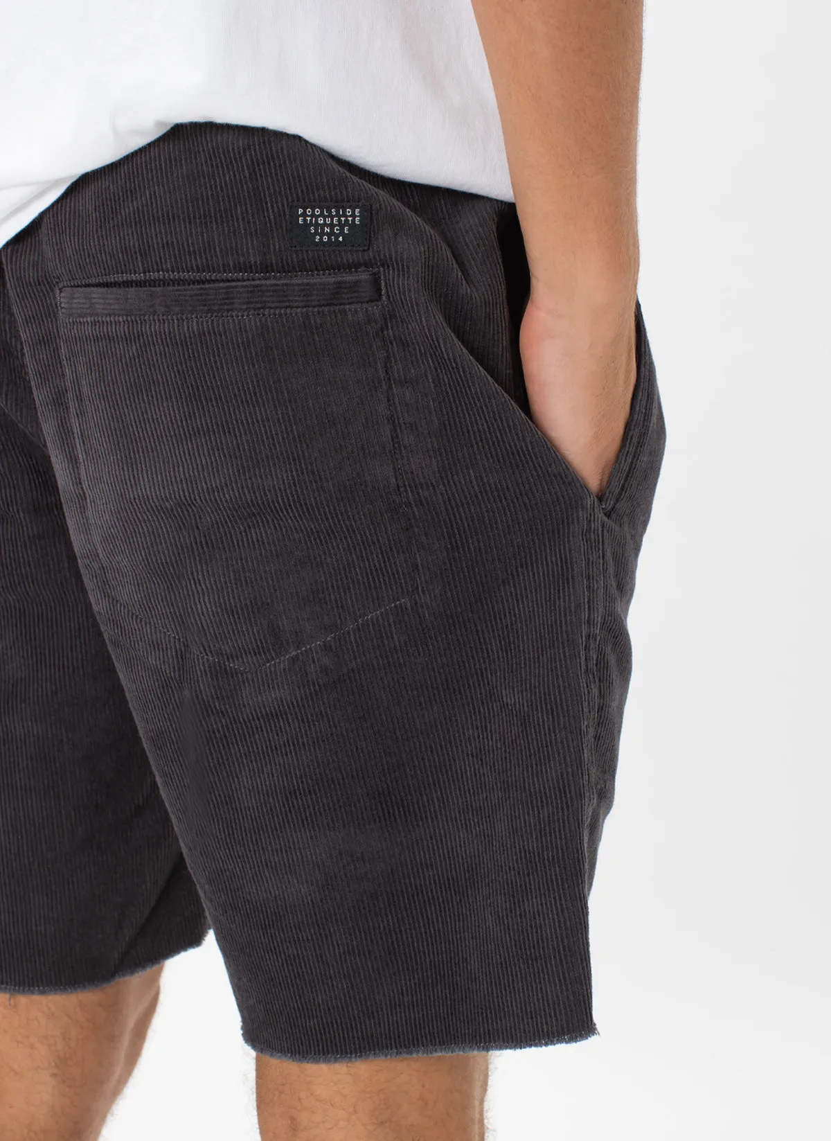 B.Relaxed Short Washed Black Corduroy sold by Barney Cools product image thumbnail 2