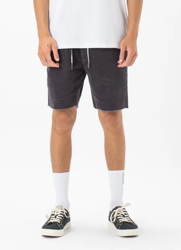 B.Relaxed Short Washed Black Corduroy sold by Barney Cools