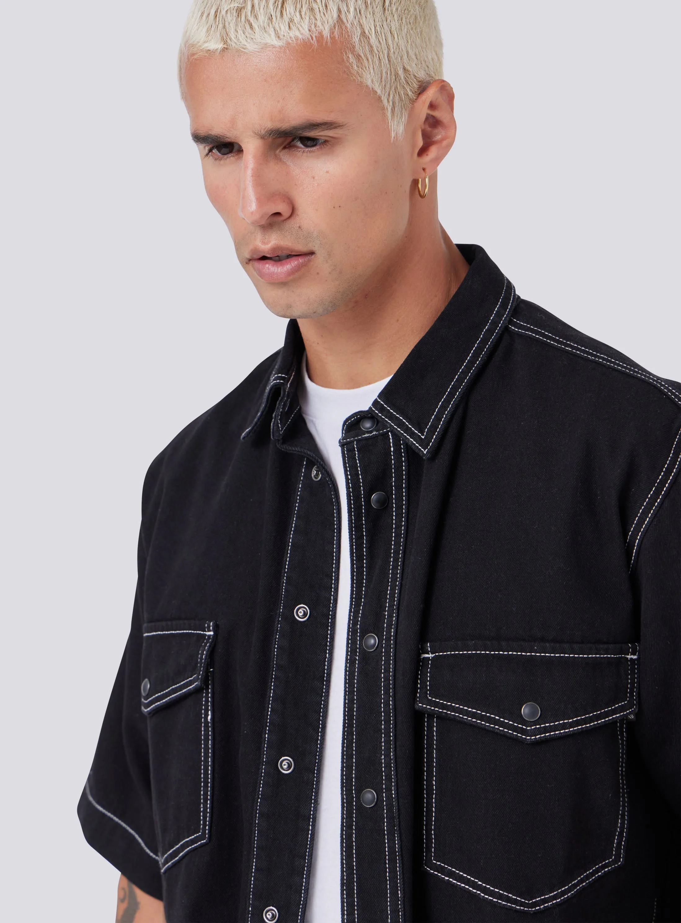 Homie Shirt Black Denim sold by Barney Cools product image thumbnail 5