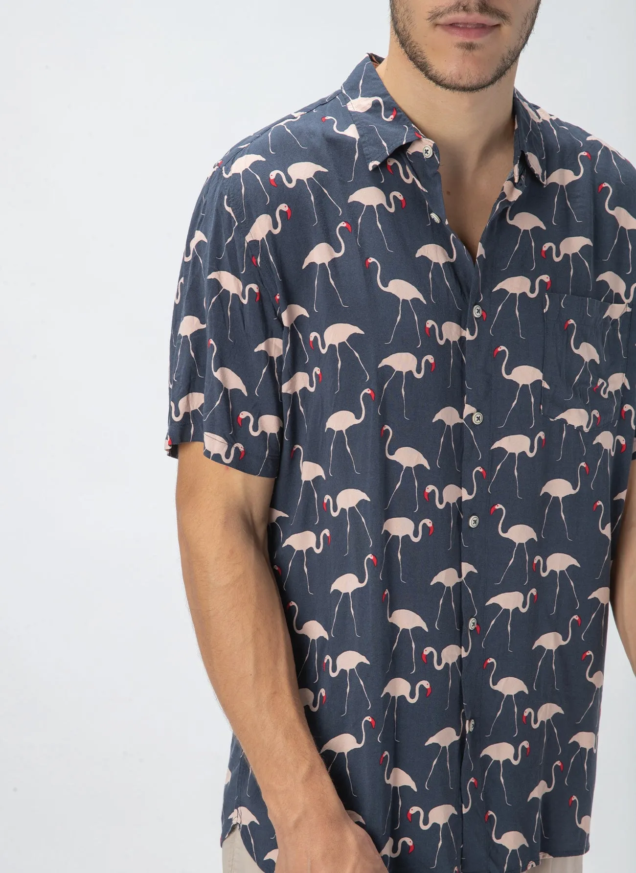 Holiday Short-Sleeve Shirt Flamingo sold by Barney Cools product image thumbnail 2
