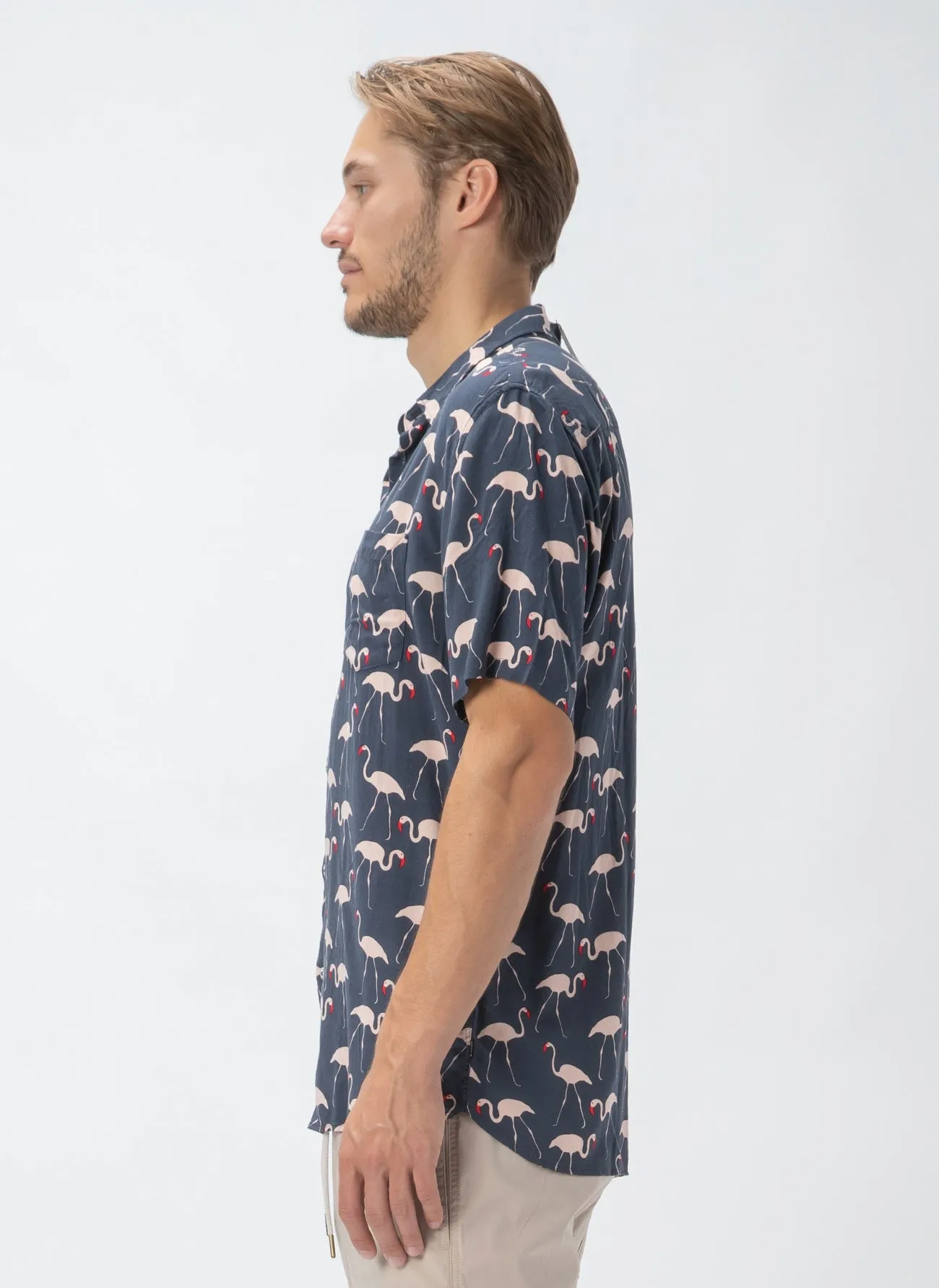 Holiday Short-Sleeve Shirt Flamingo sold by Barney Cools product image thumbnail 4