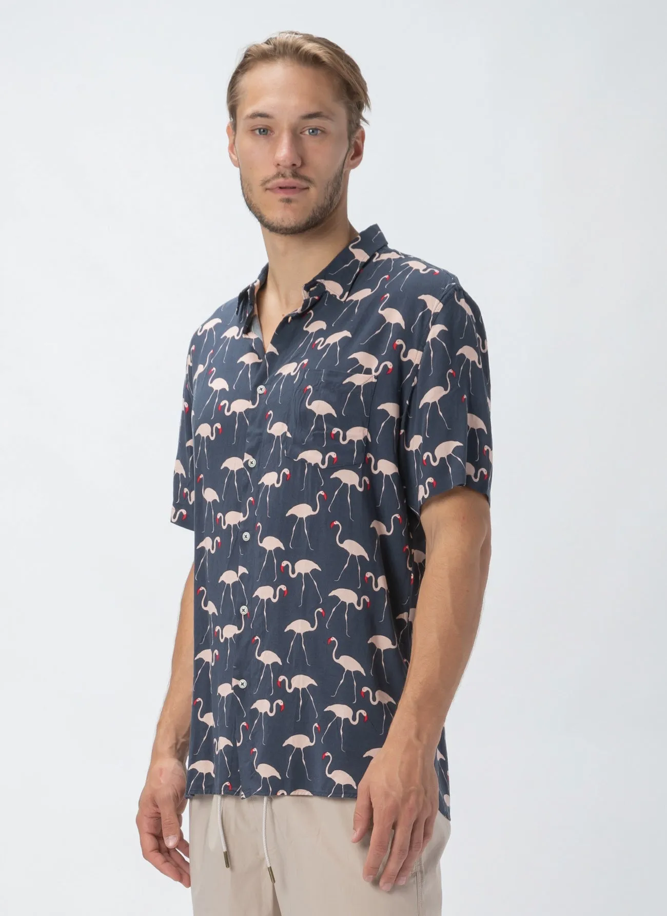 Holiday Short-Sleeve Shirt Flamingo sold by Barney Cools product image thumbnail 3