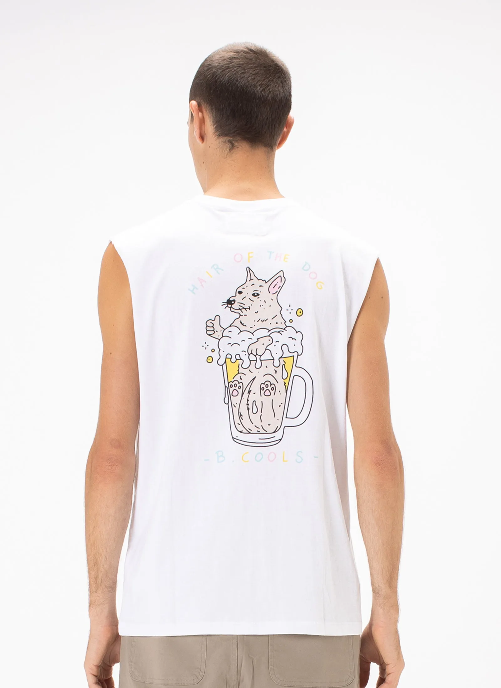 Dog Muscle Tee White sold by Barney Cools product image thumbnail 4