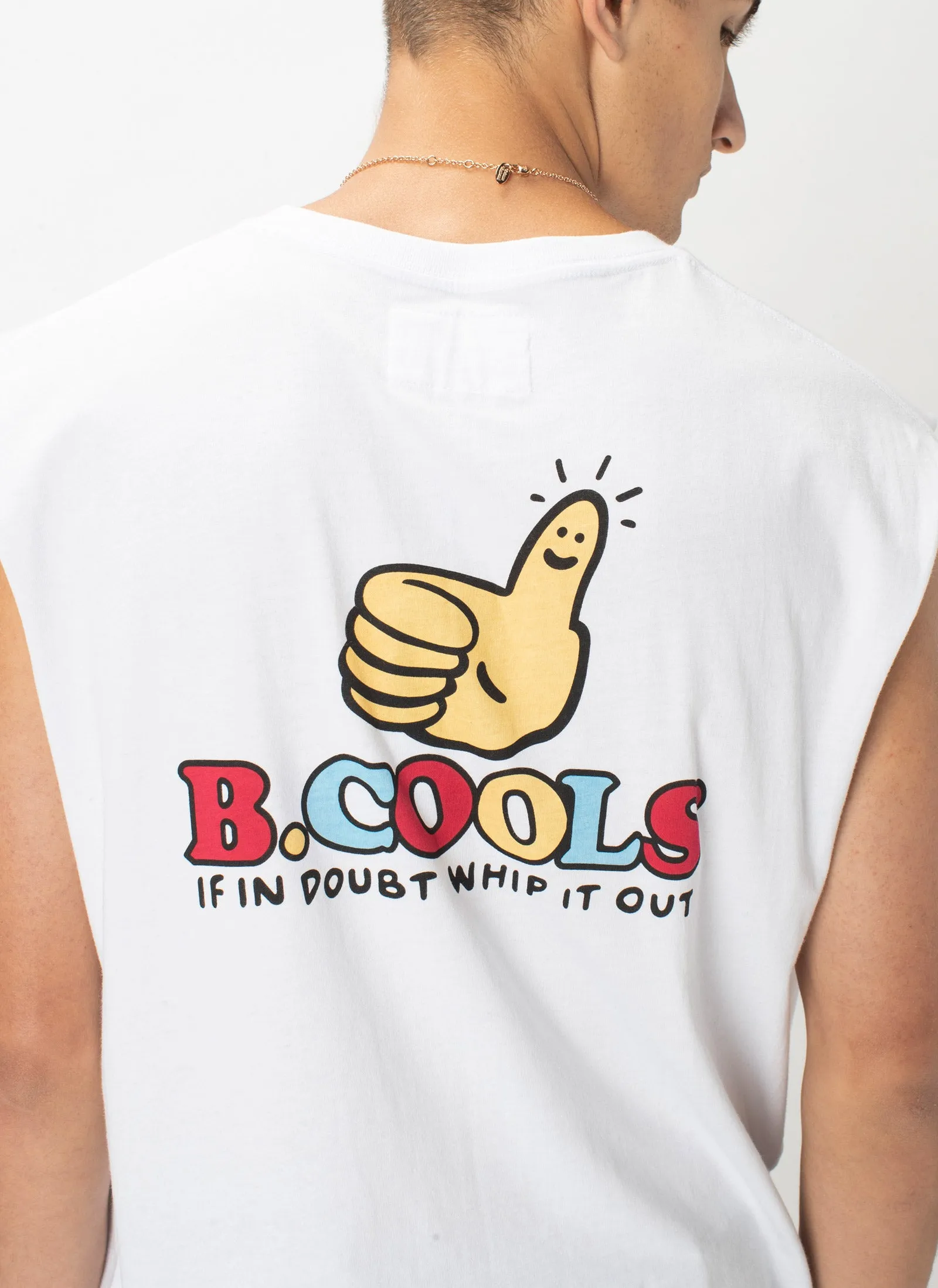 If In Doubt Whip It Out Muscle White sold by Barney Cools product image thumbnail 2