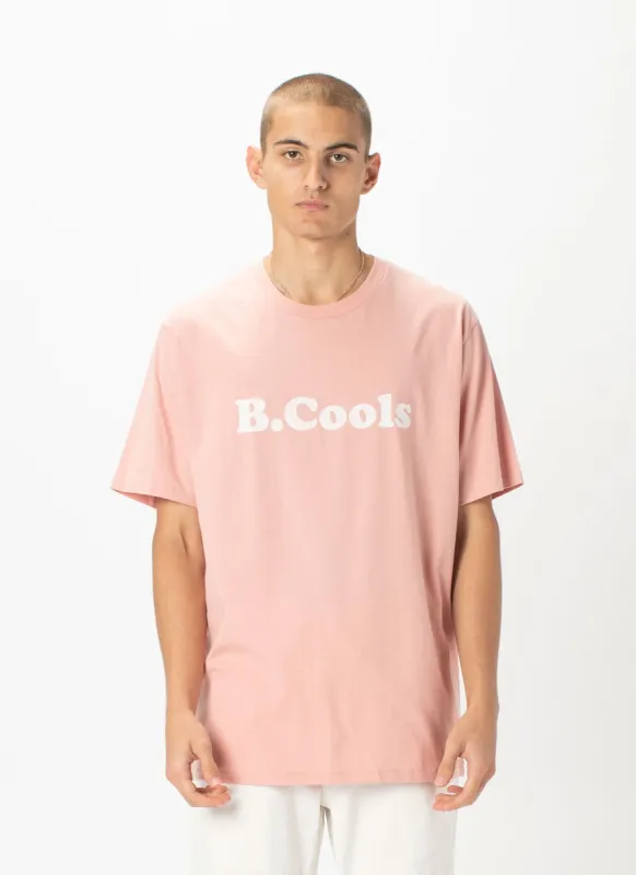 Retro Logo Tee Dusty Pink sold by Barney Cools