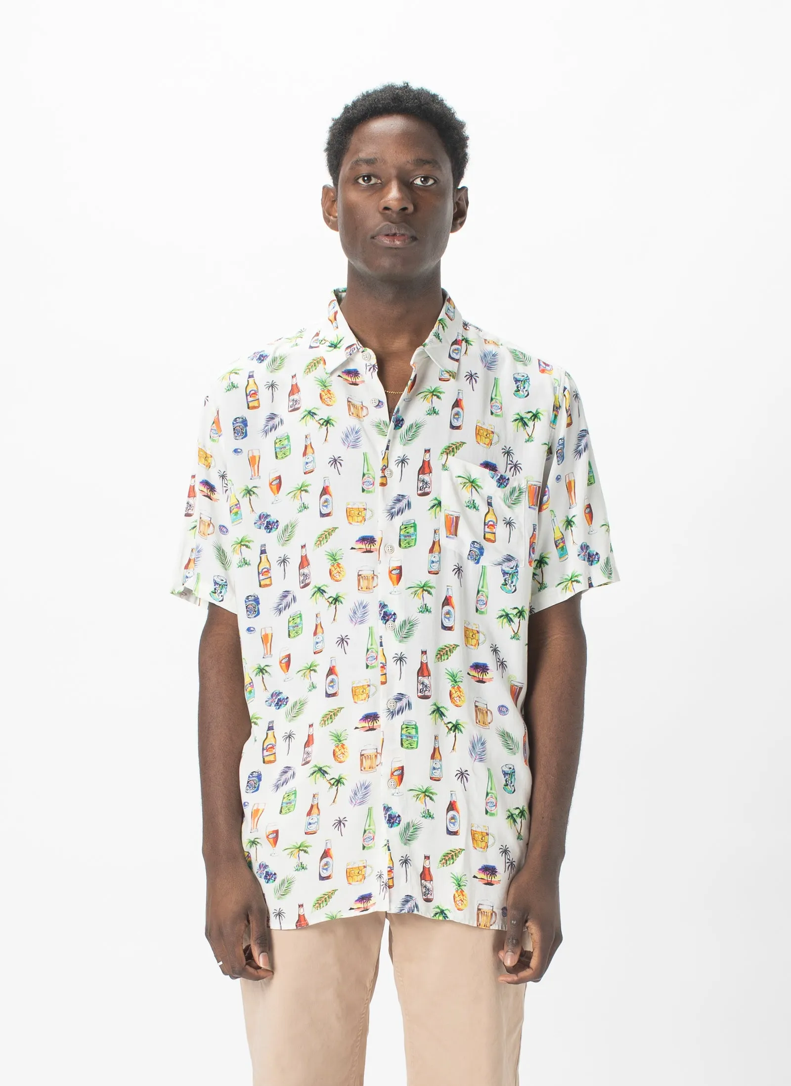 Holiday Short-Sleeve Shirt White Beers sold by Barney Cools