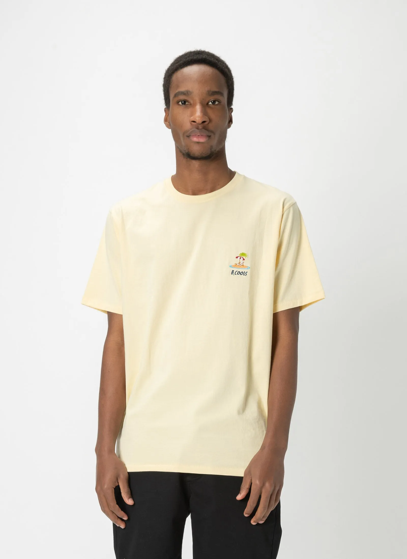 Island Embro Tee Lemon sold by Barney Cools