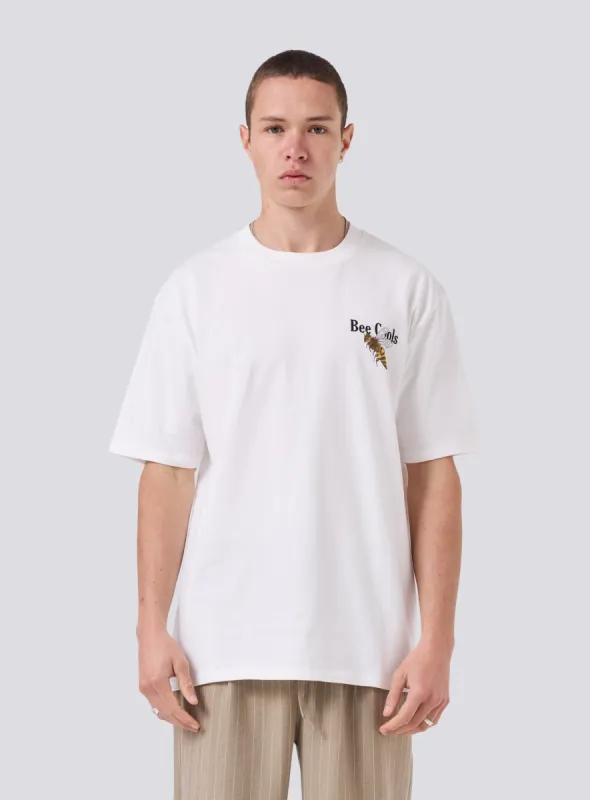 Bee Cools Tee Vintage White sold by Barney Cools